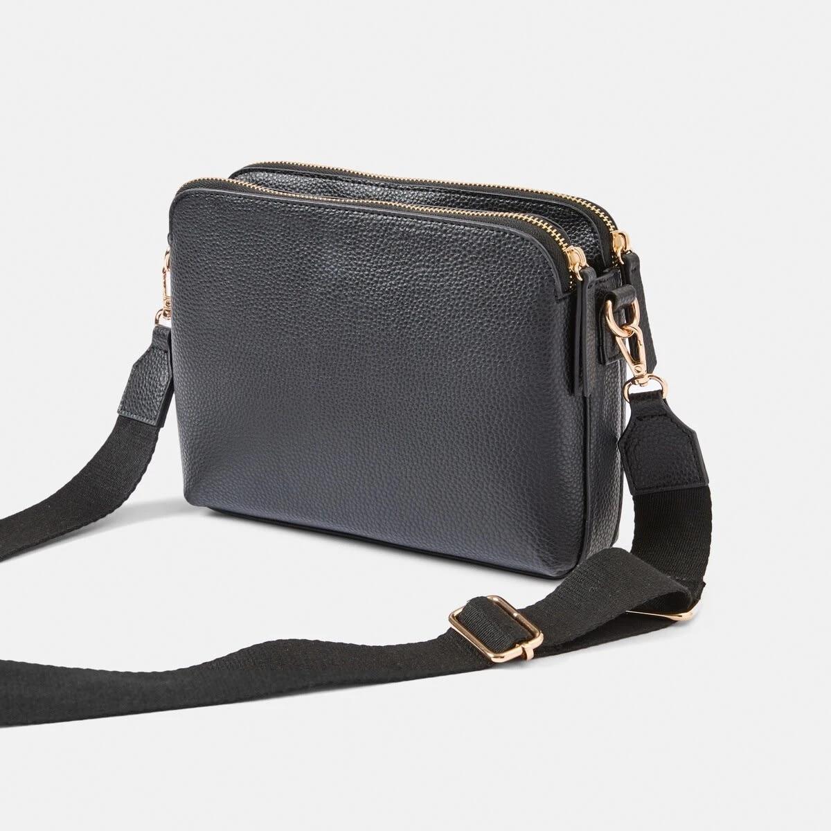 2 Double Pocket Crossbody Bag BLACK, 2 of 5