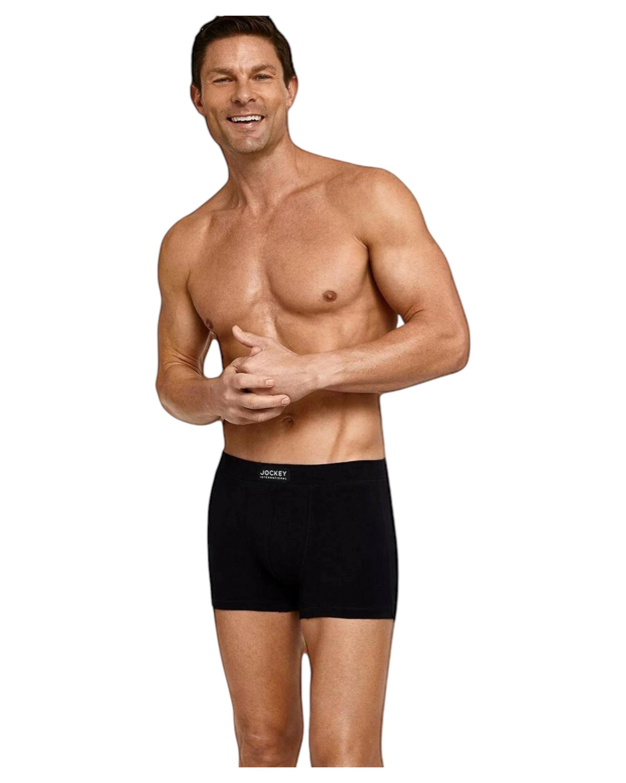 2 Jockey 3 Pack Mens London Trunks Underwear BLACK, 2 of 4