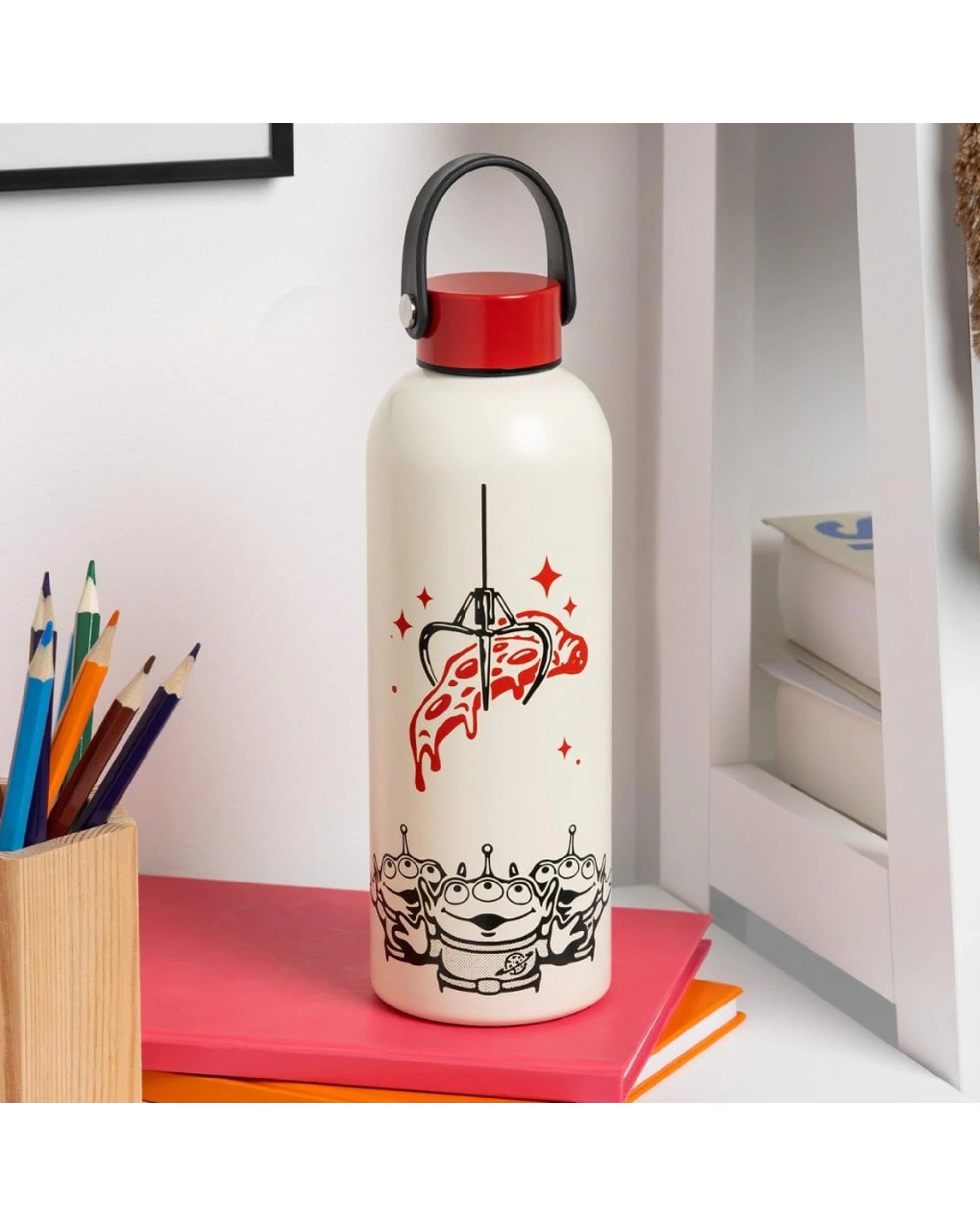 2 Paladone Disney Pixar Toy Story Pizza Planet Metal Water Bottle with Carry Loop, 2 of 3