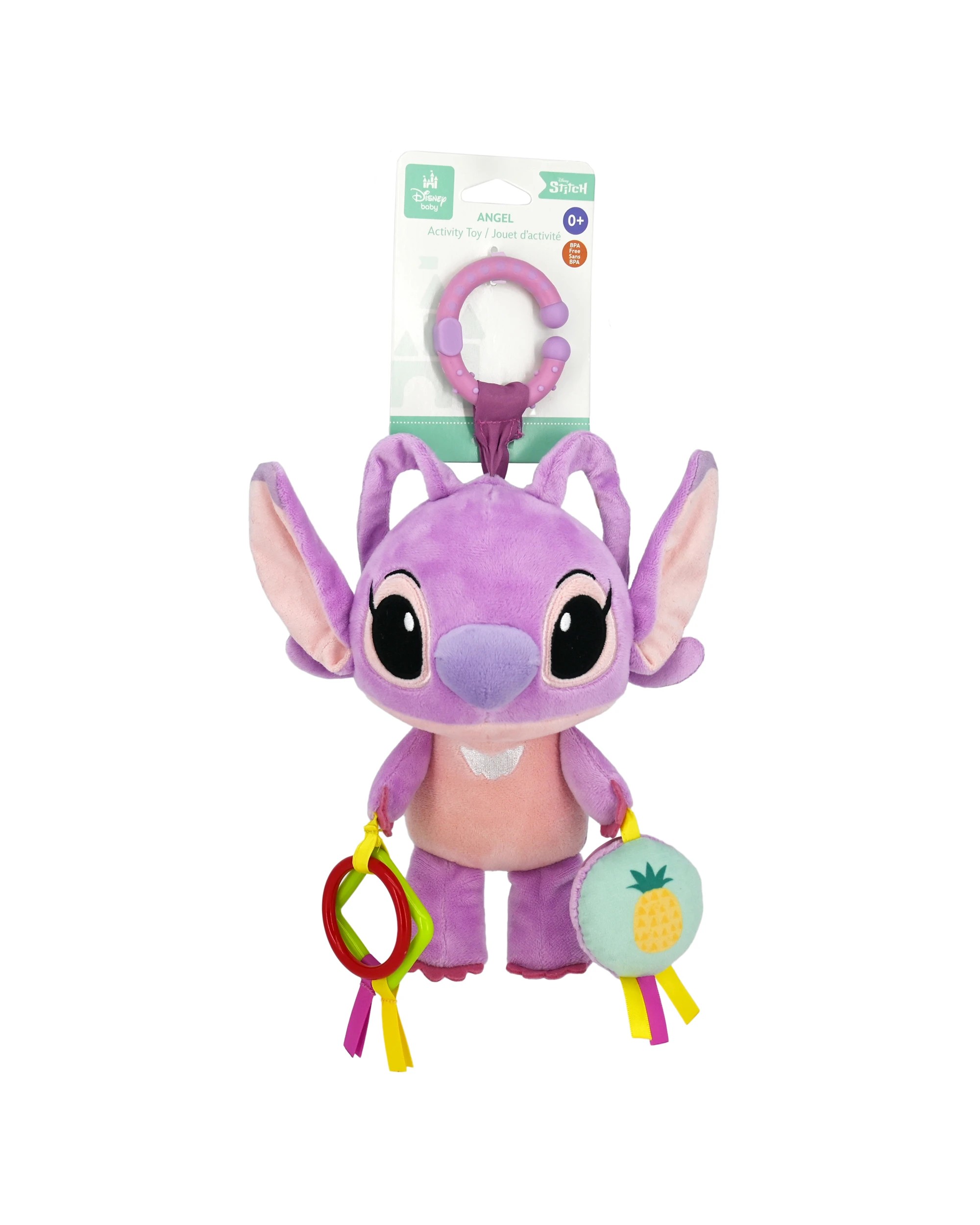 1 Disney Baby - Stitch Angel Activity Toy, Purple, 25cm H, Birth+ - Purple, 1 of 2