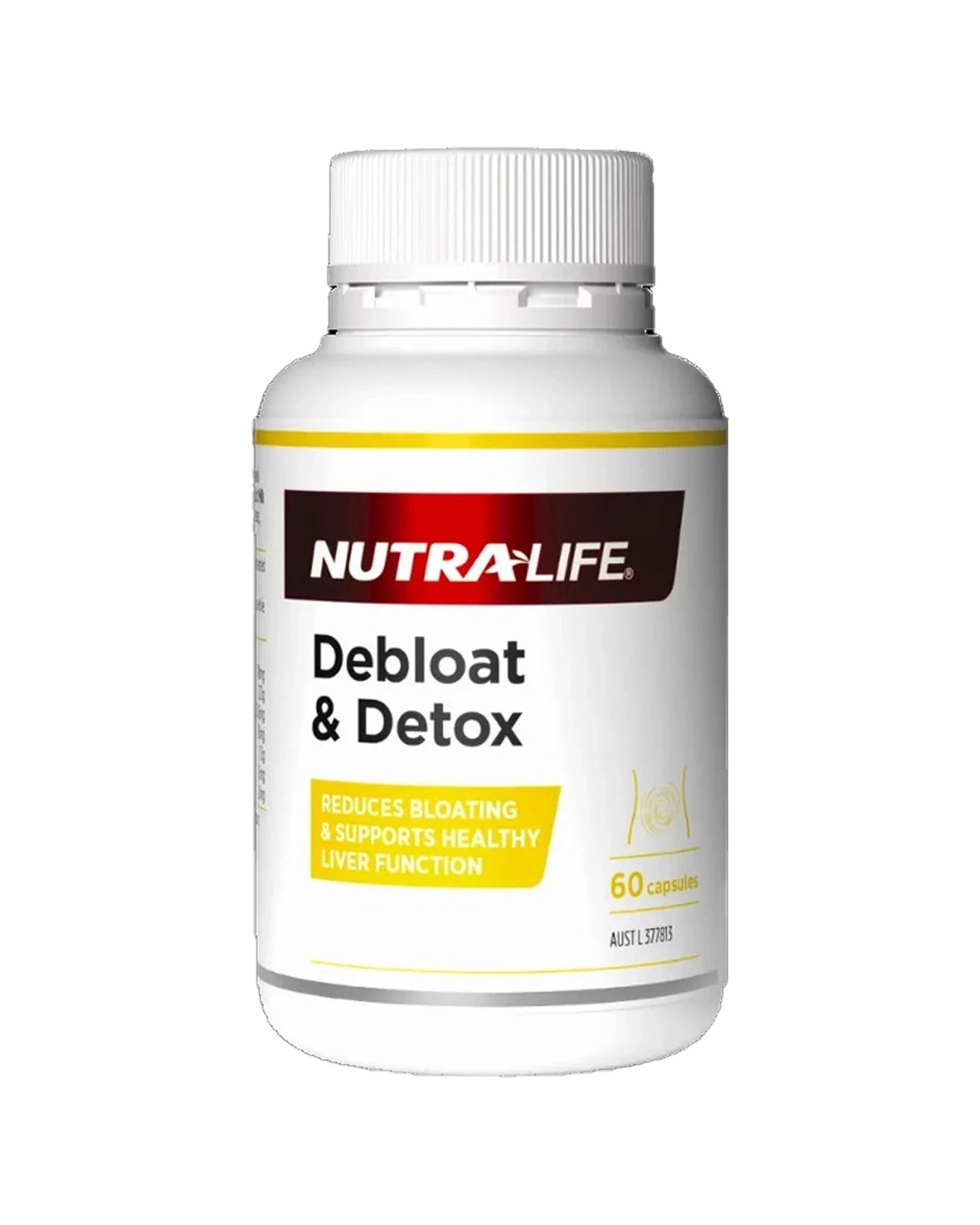 1 Nutra-Life 60pc Debloat & Detox Capsules Bloat Relief And Liver Support - White, 1 of 1