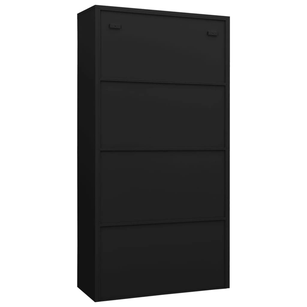 2 vidaXL Locker Cabinet Steel - Black, 2 of 6