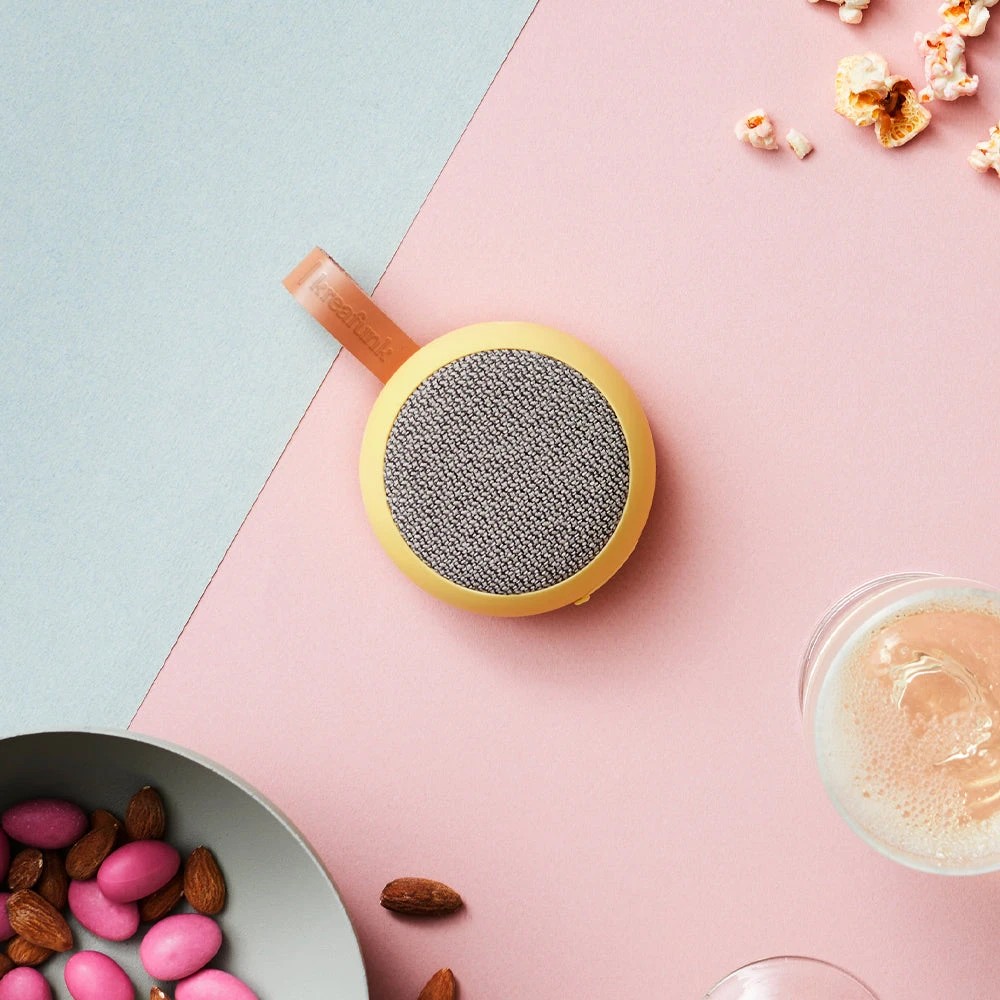 2 Kreafunk Ago 2 Fabric Bluetooth Speaker - Yellow, 2 of 4