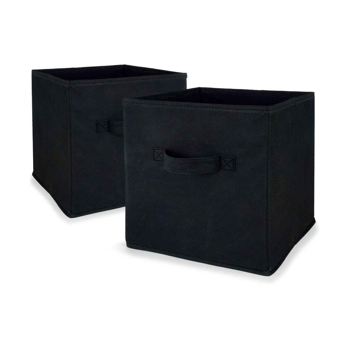 1 2 Pack Collapsible Storage Cubes - Black, 1 of 2