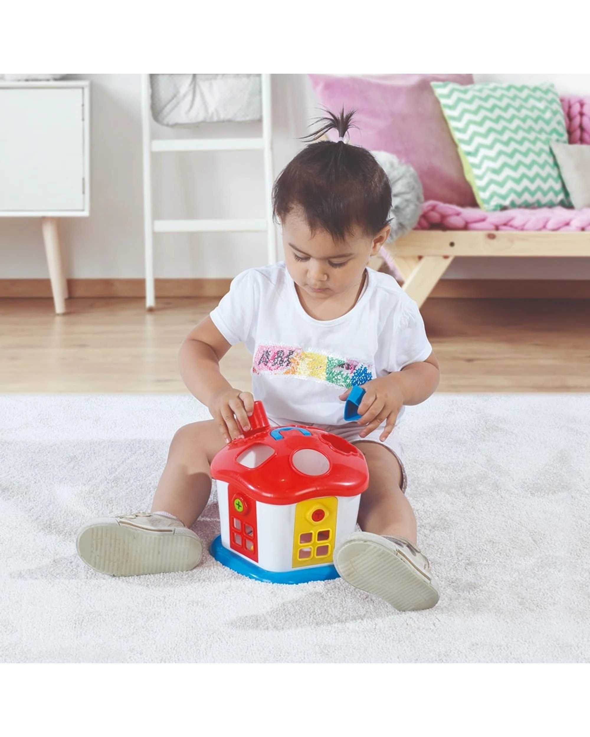4 Dolu Shape Sorter Sweet House with Lockable Doors, 4 of 4