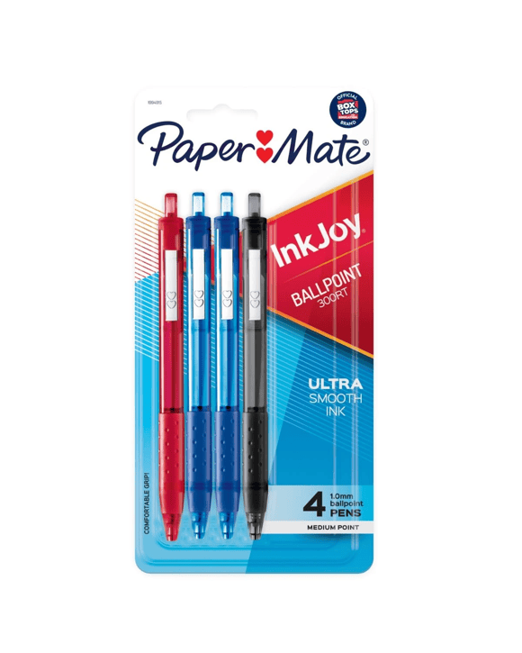 4 Pack Paper Mate InkJoy 300RT Ballpoint Pen