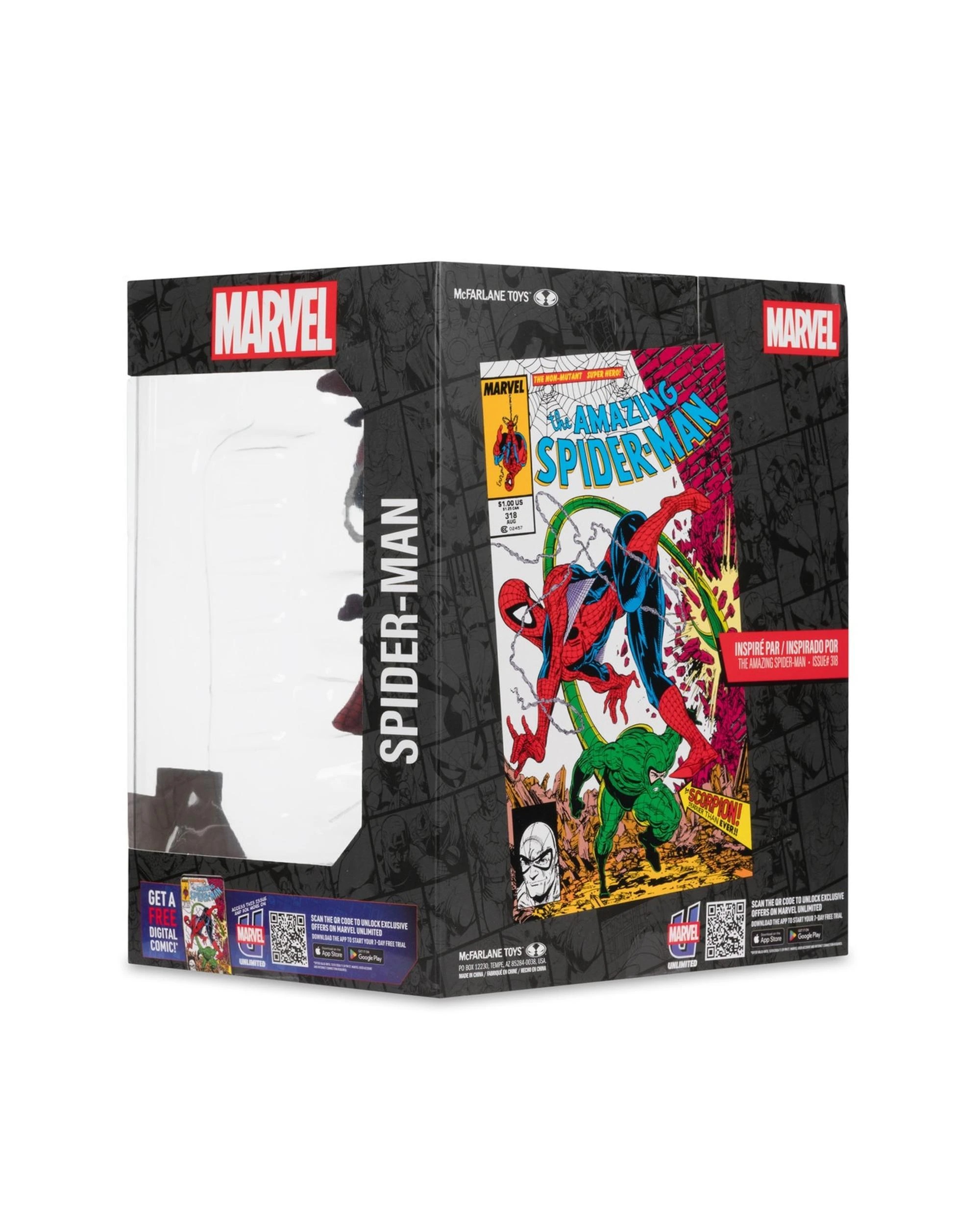 10 McFarlane Marvel Collection The Amazing Spider-Man #318 Spider-Man 1:10 Scale Figure, 10 of 10