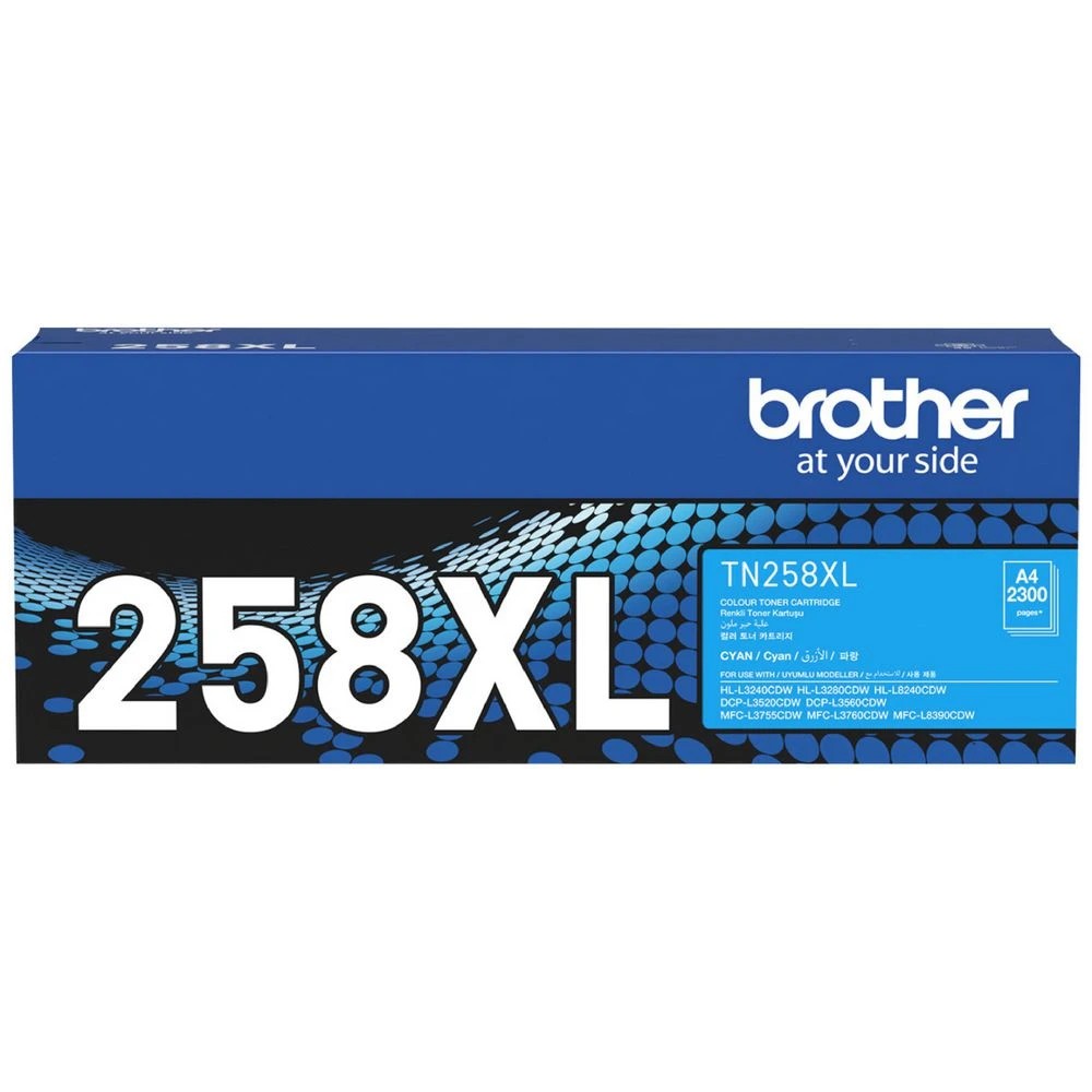 1 Brother TN258XLC Toner Cartridge Cyan, 1 of 1