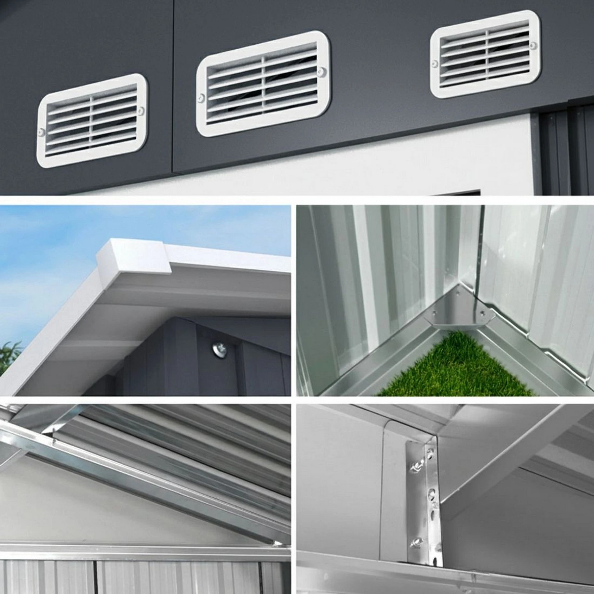 7 Giantz Garden Shed Outdoor Storage Tool Workshop House Shelter - Grey, 7 of 7
