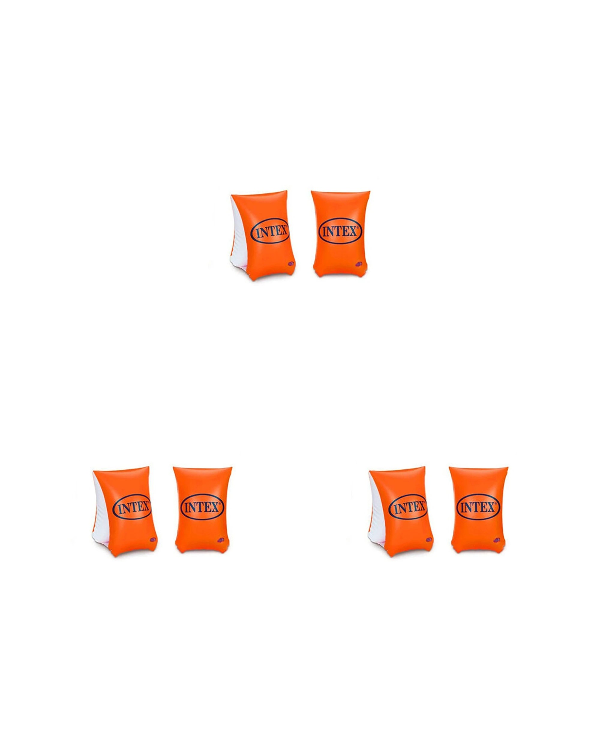 1 Intex 3PK Large Deluxe Inflatable Kids/Childrens Arm Bands 6-12y+ - Orange, 1 of 4