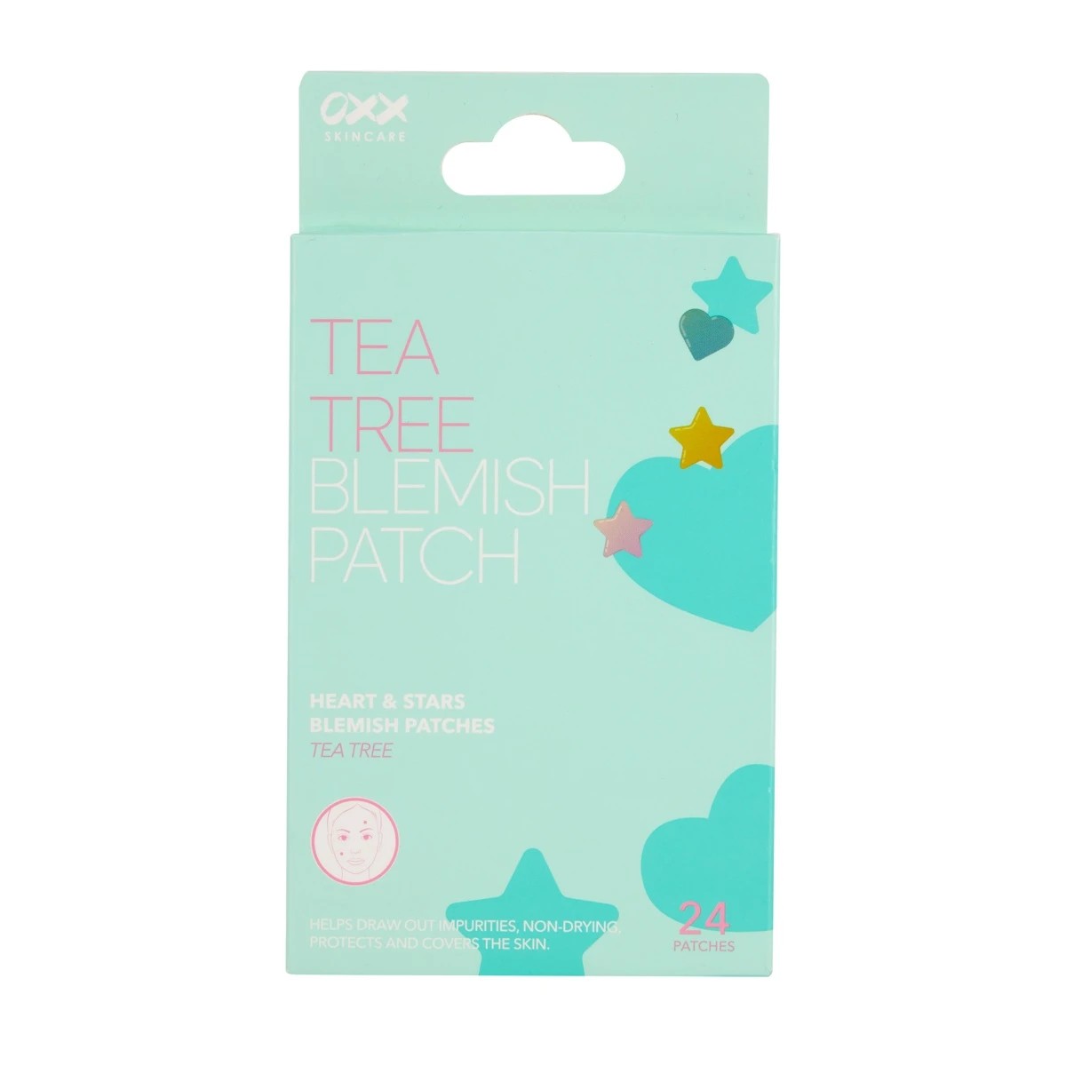 1 OXX Skincare 24 Piece Heart and Stars Blemish Patches - Tea Tree, 1 of 7