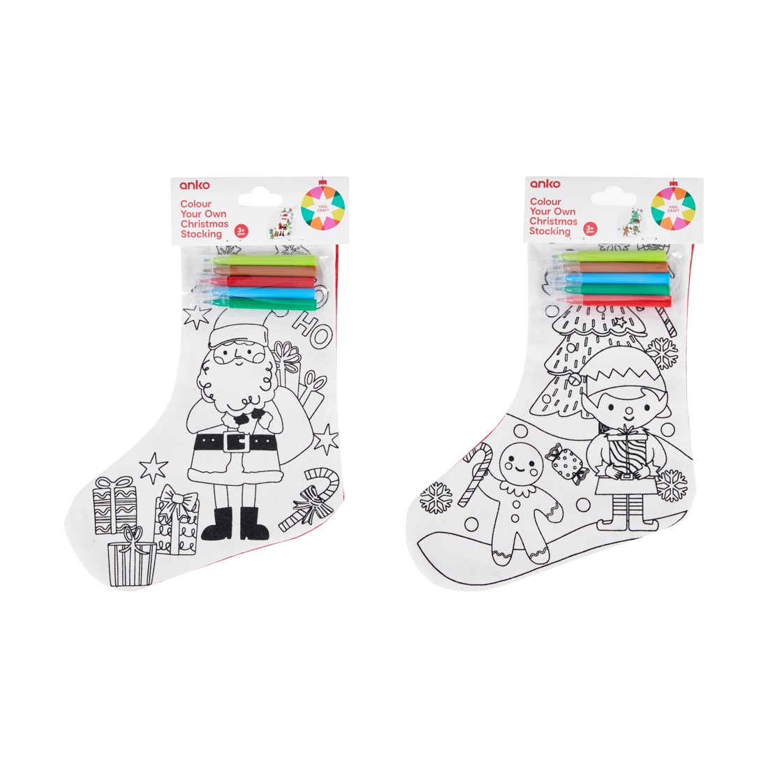 3 Colour Your Own Christmas Stocking - Assorted, 3 of 4