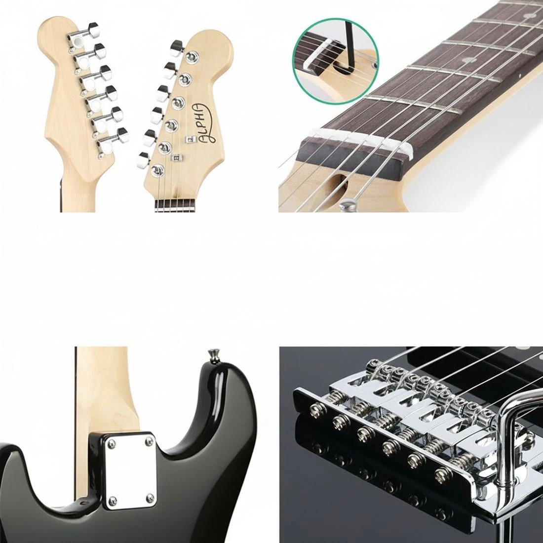 4 Alpha Electric Guitar Music String Instrument 20W Amplifier - Black, 4 of 6