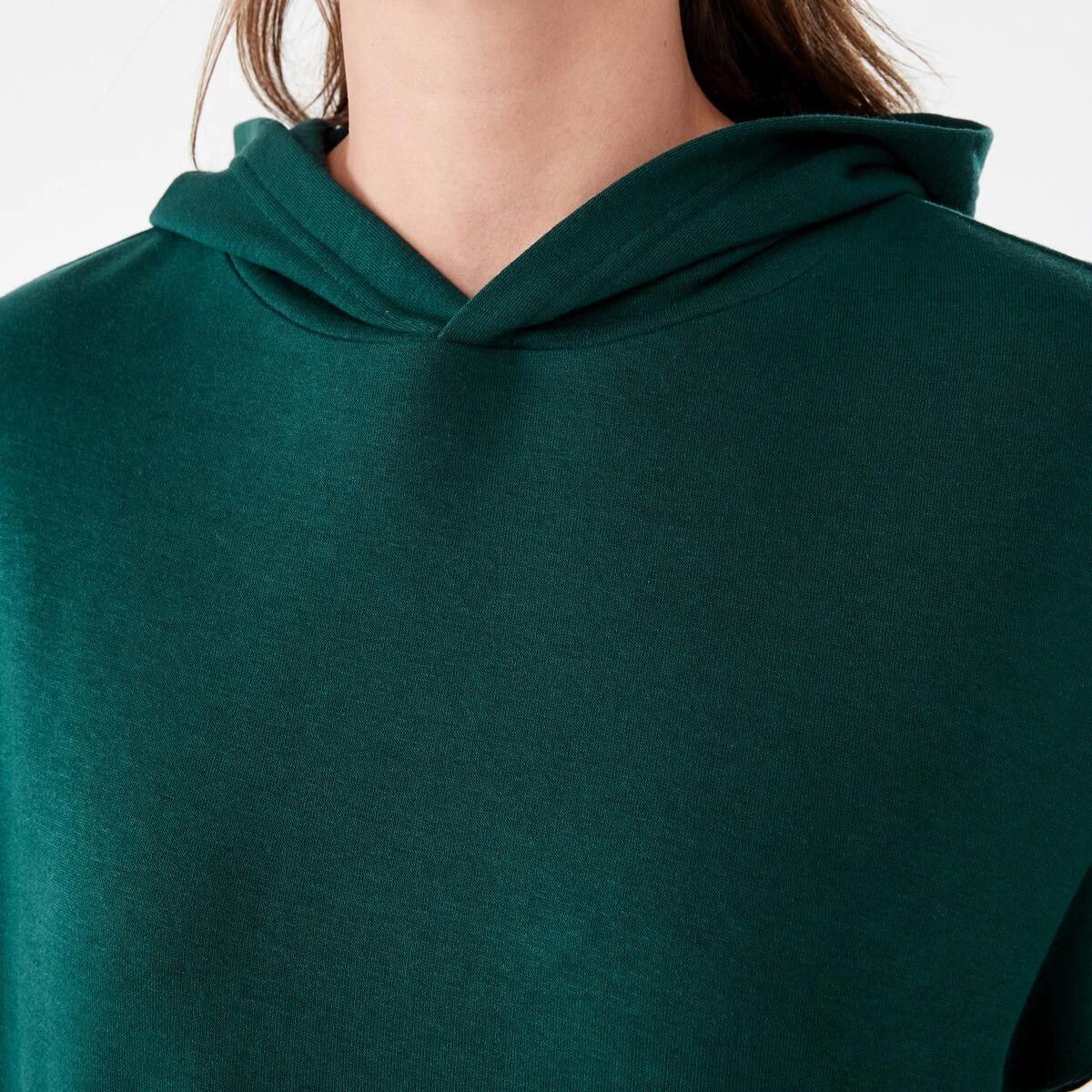 5 Active Womens Core Pop Over Hoodie YUCCA GREEN, 5 of 6