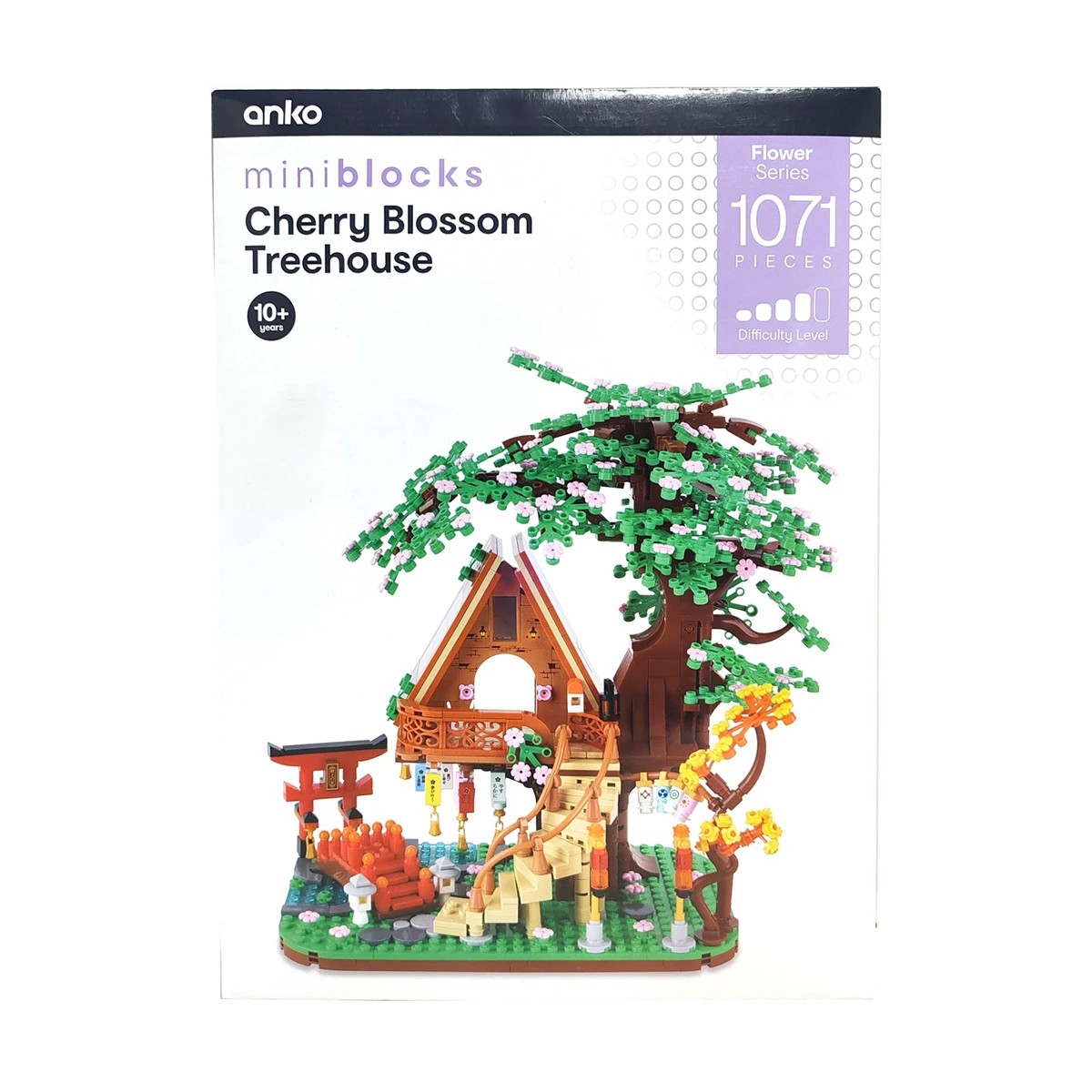1 1071 Pieces Mini Blocks Flower Series: Cherry Blossom Treehouse, 1 of 4