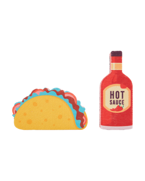 2 Pack Taco and Hot Sauce Sponges