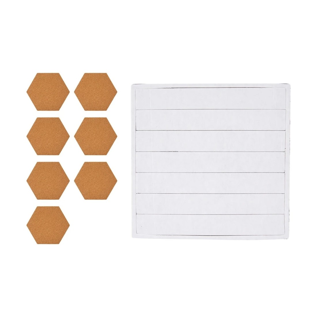 2 7 Piece Mini Corkboard Hexagons, 2 of 4