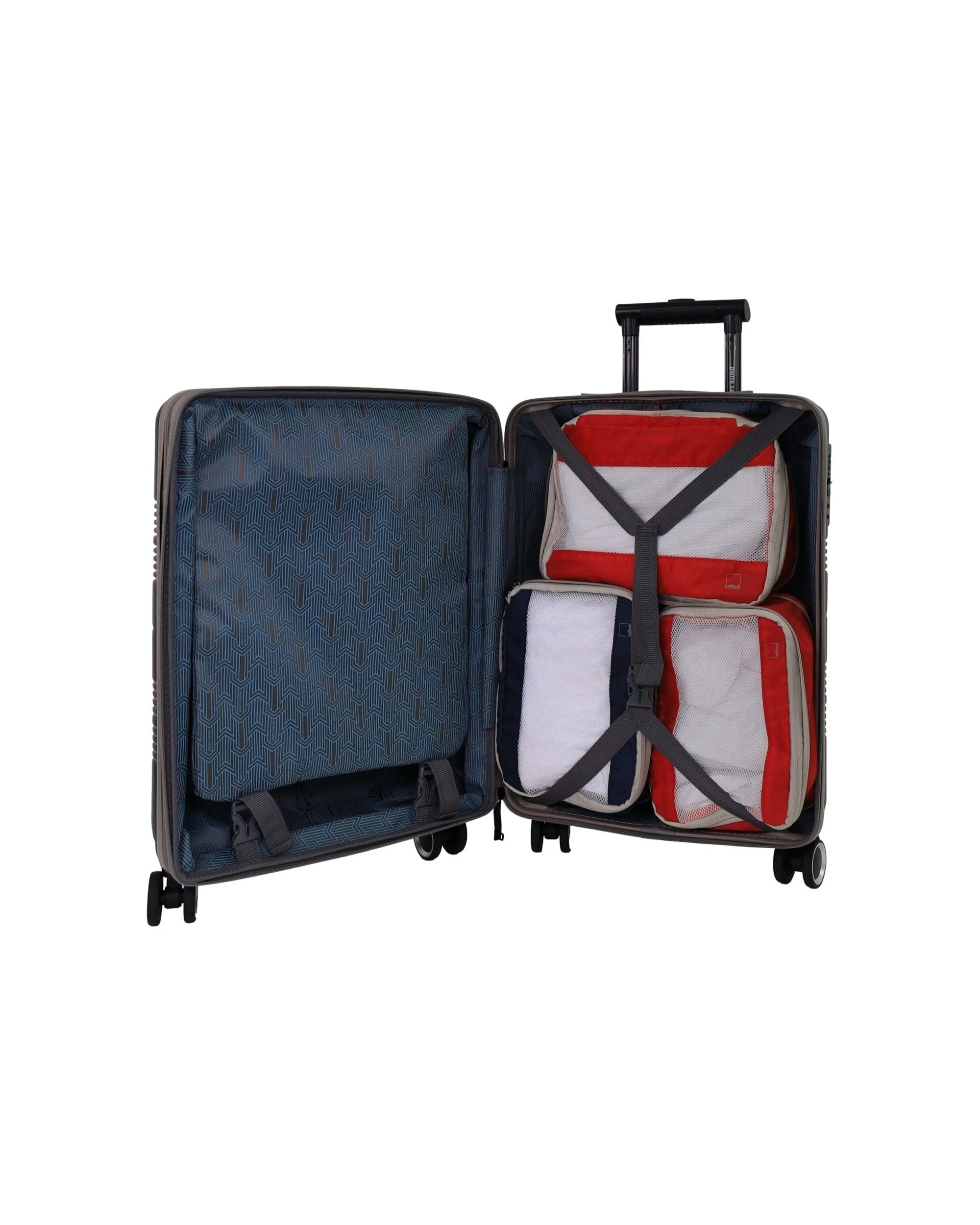 6 Pierre Cardin 3pc Travel Hard Shell Case CABIN/MED/LRG Suitcase Set Luggage - Black, 6 of 6