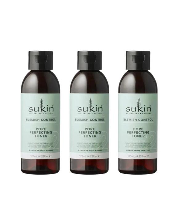 3 x Sukin Blemish Control Pore Perfecting Toner 125mL