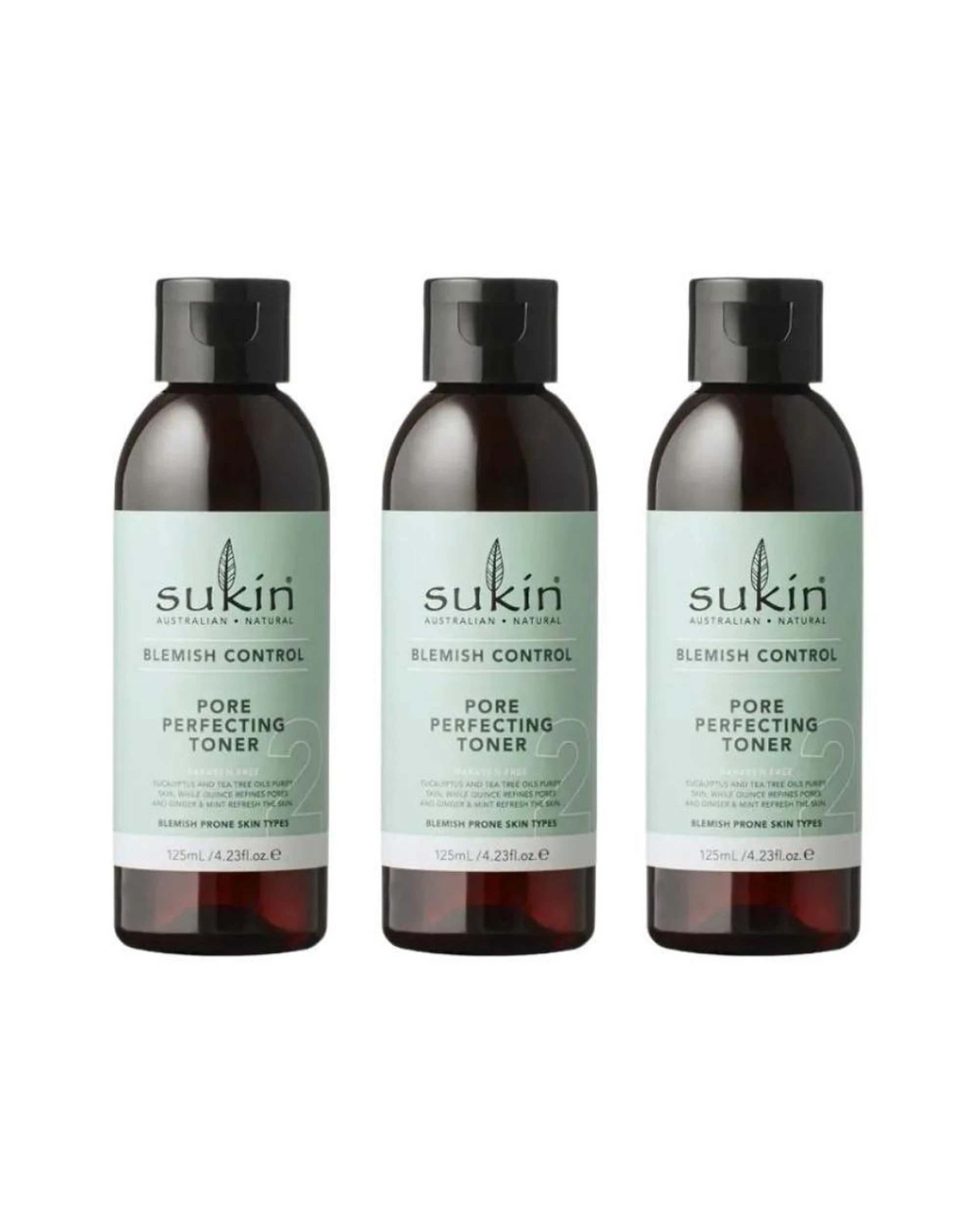1 3 x Sukin Blemish Control Pore Perfecting Toner 125mL, 1 of 1
