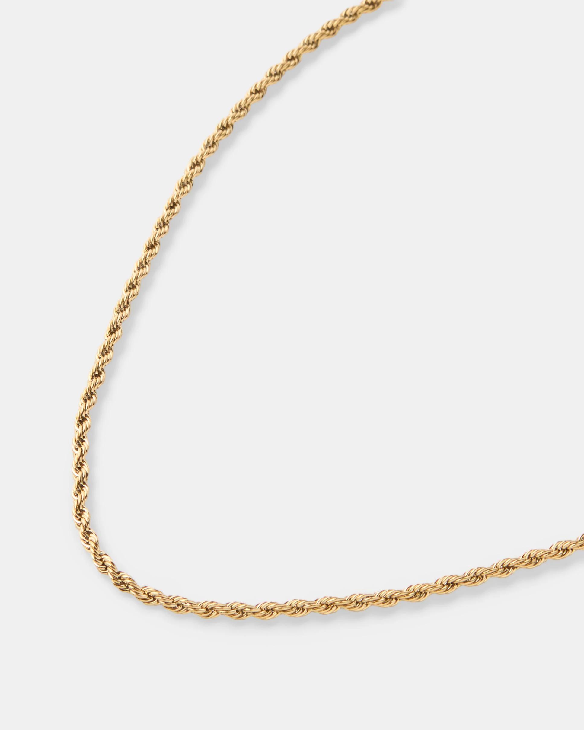 1 Waterproof Stainless Steel Link Chain Necklace - Gold Tone Gold, 1 of 3