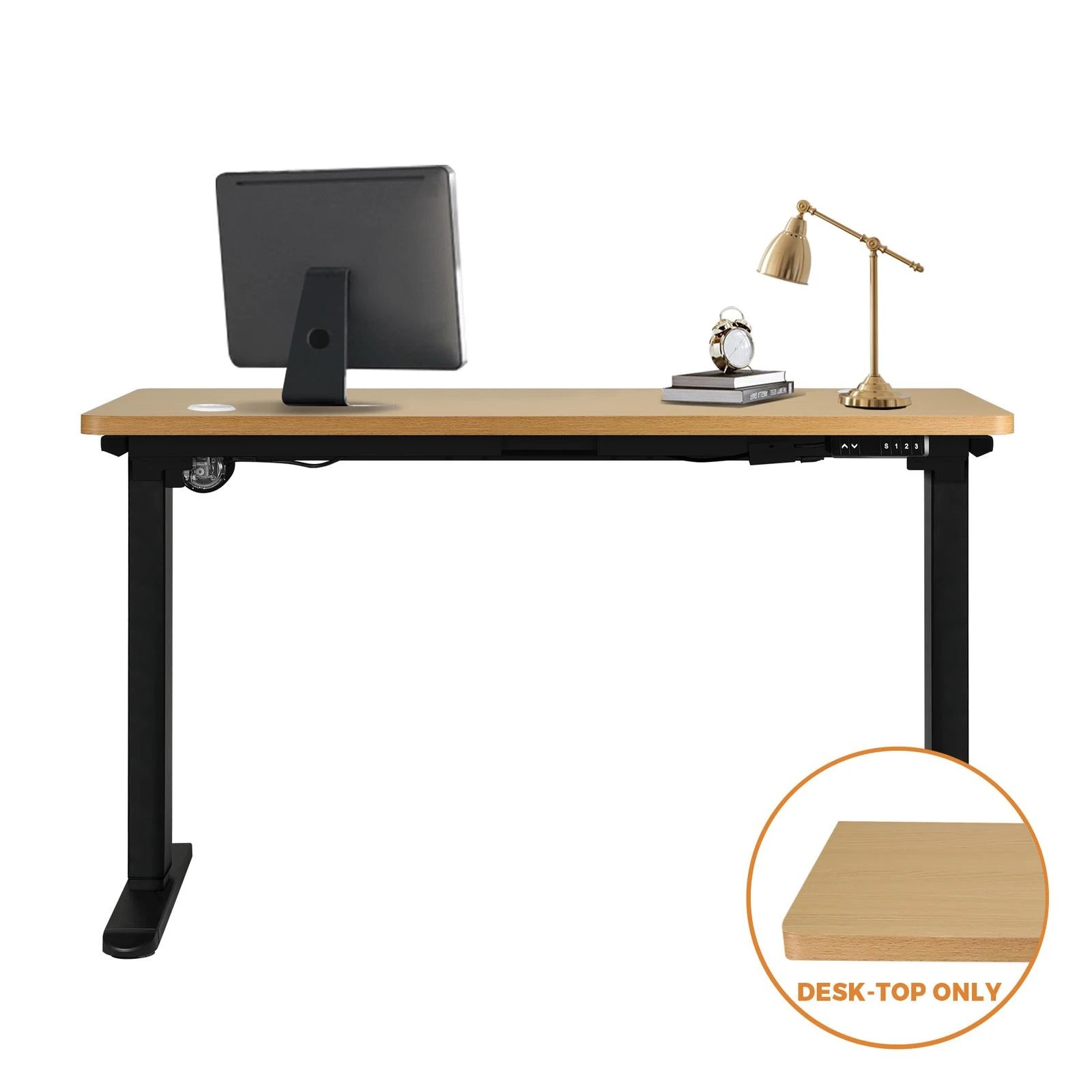 6 Oikiture Standing Desk Board Adjustable Sit Stand Desk Top Computer Table
 - Natural, 6 of 8