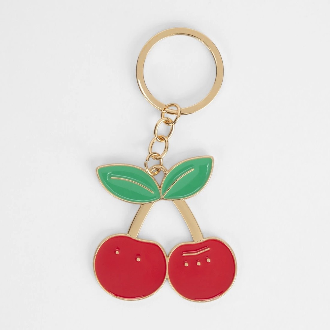 1 Cherry Keyring - Gold Tone and Red, 1 of 2