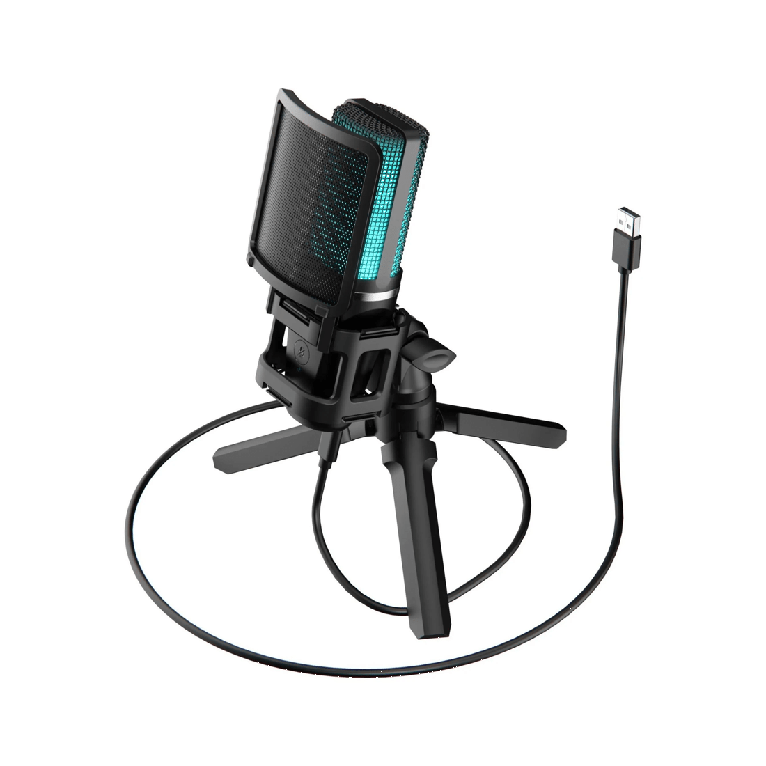 5 Playmax RGB Black Microphone with Arm and Tripod - Black, 5 of 9