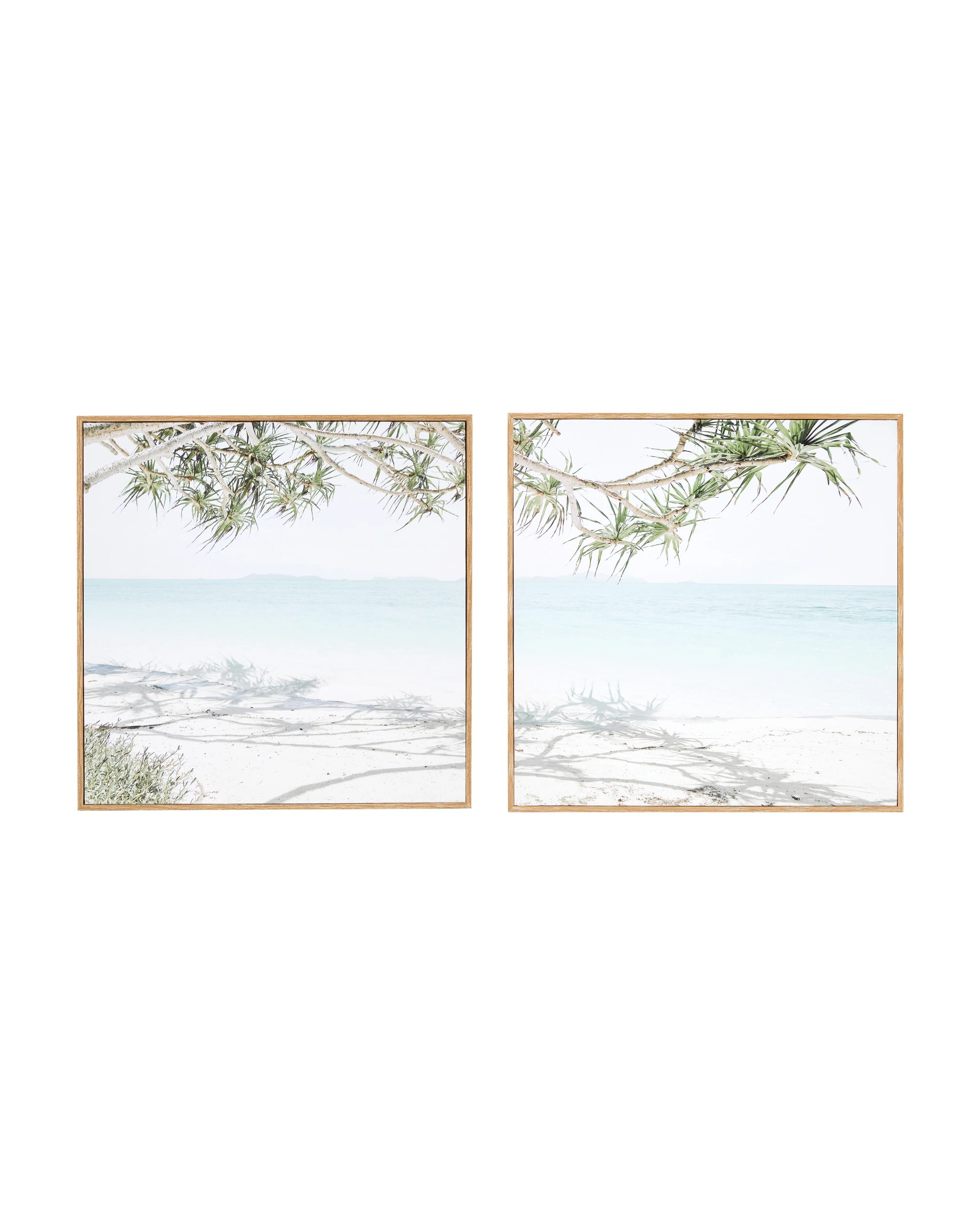 1 2 Pack Beach Framed Canvas - 40cm x 40cm, 1 of 6