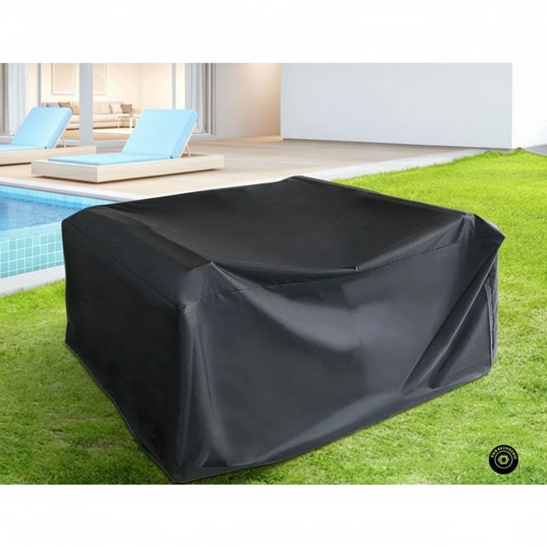 6 Gardeon 9-Piece Outdoor Sofa Set Wicker Couch Lounge Setting Cover - Black, 6 of 6