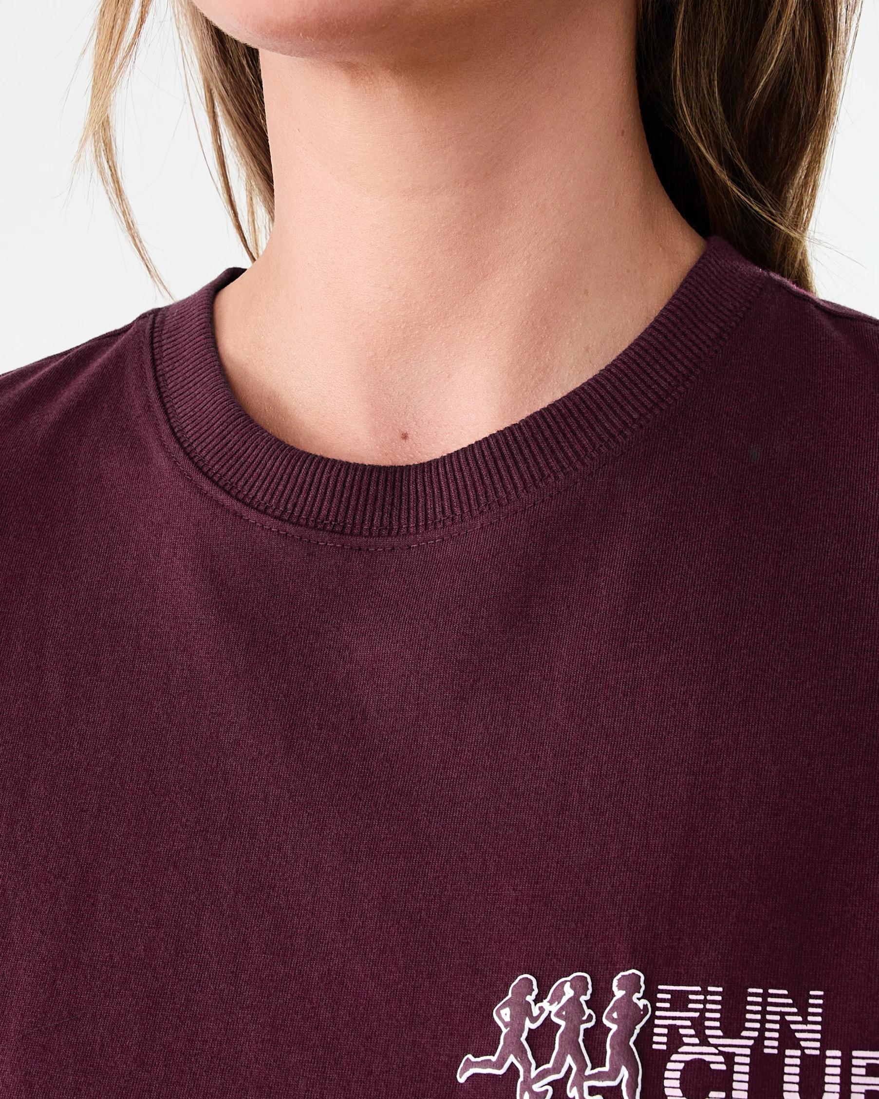 4 Active Womens Oversized Gym T-shirt Royal Burg, 4 of 6