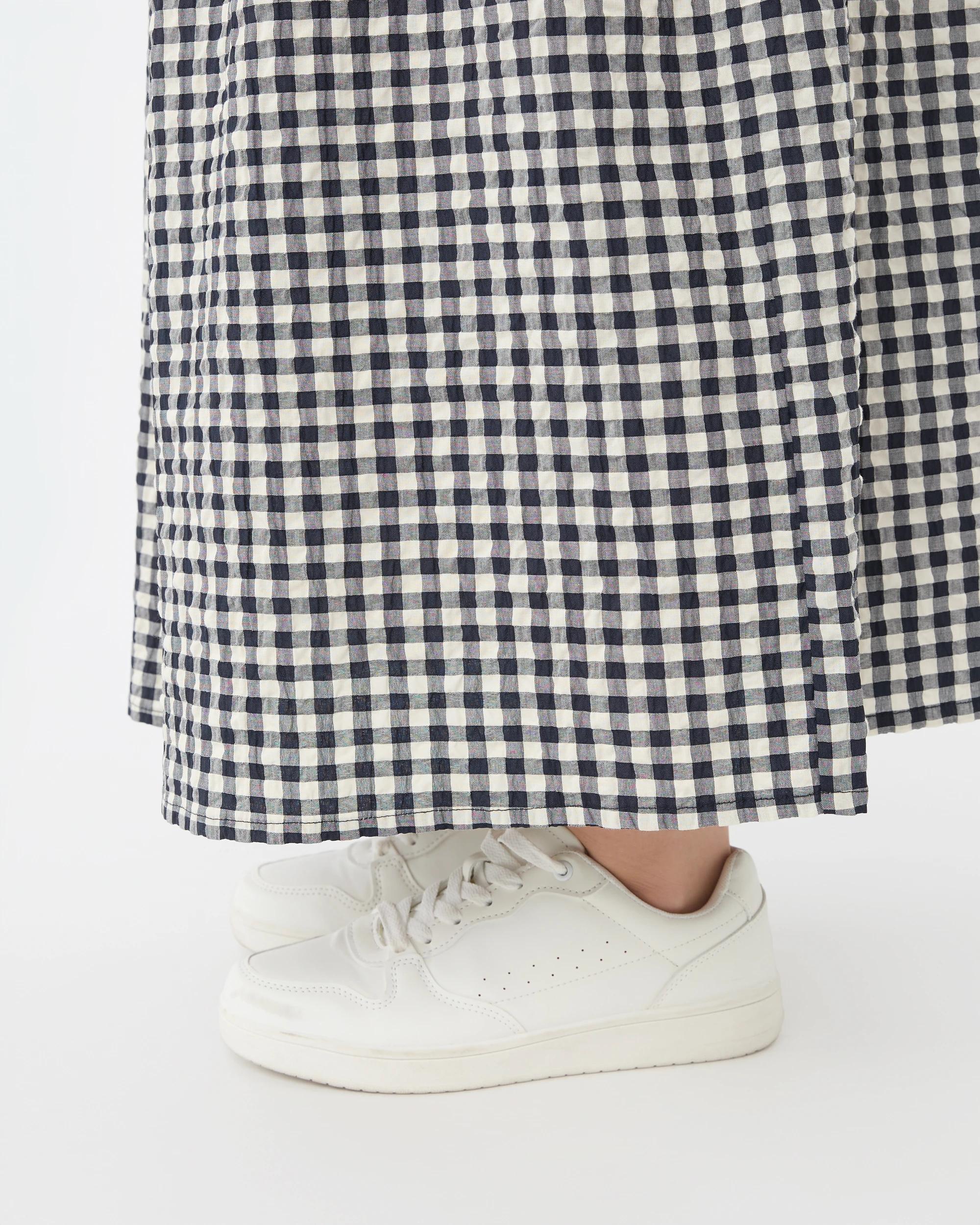 5 Shirred Midi Skirt Gingham, 5 of 5