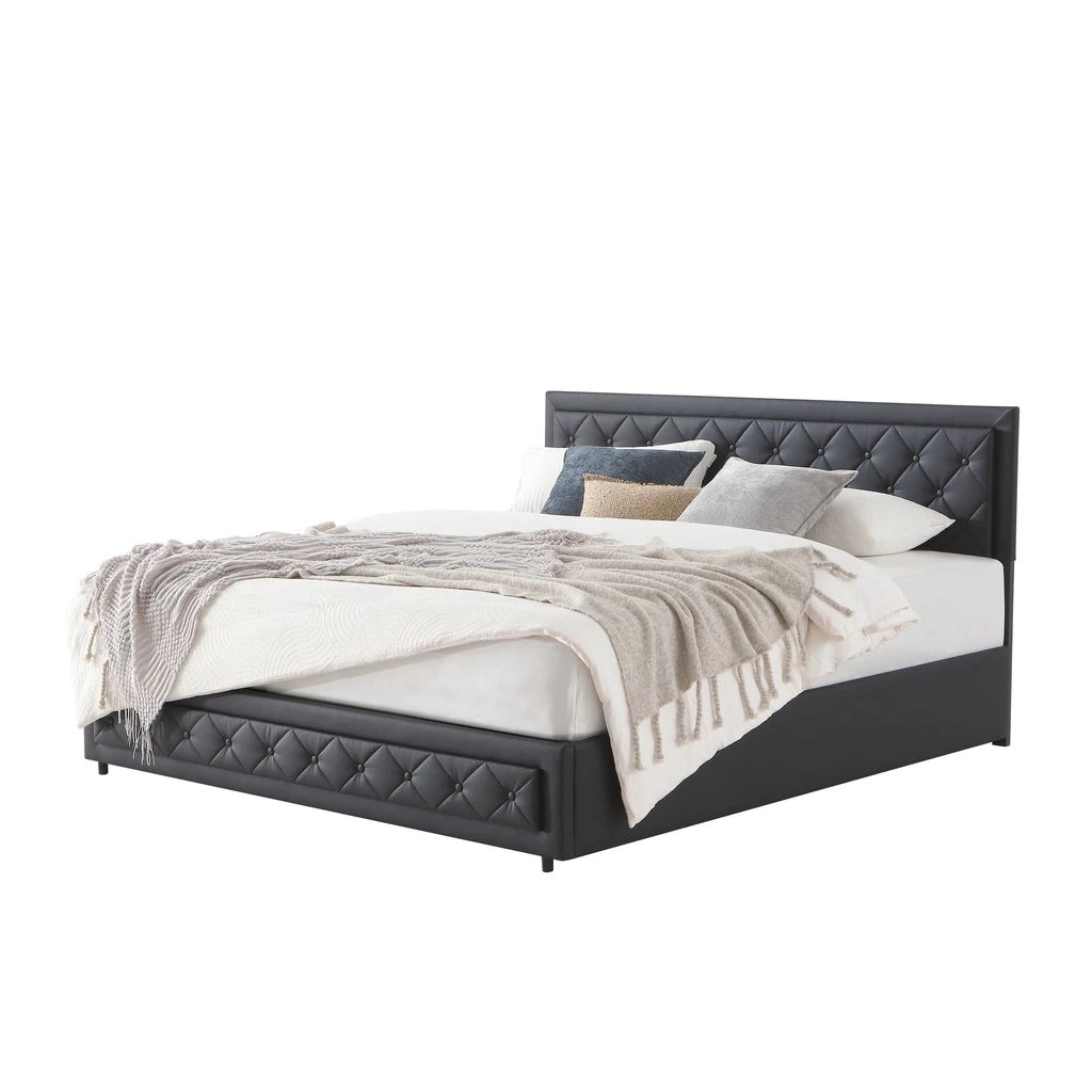 2 Zzz Atelier Vienna Queen Storage Bed Frame with Gas Lift and Adjustable Headboard - Charcoal, 2 of 9