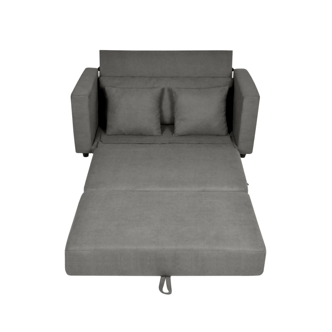 7 Advwin 130cm 2 in 1 Convertible Sofa Bed w/ Side Pocket & Pillows Folding Loveseat Sleeper Fold Out Linen Floor Couch, 7 of 9