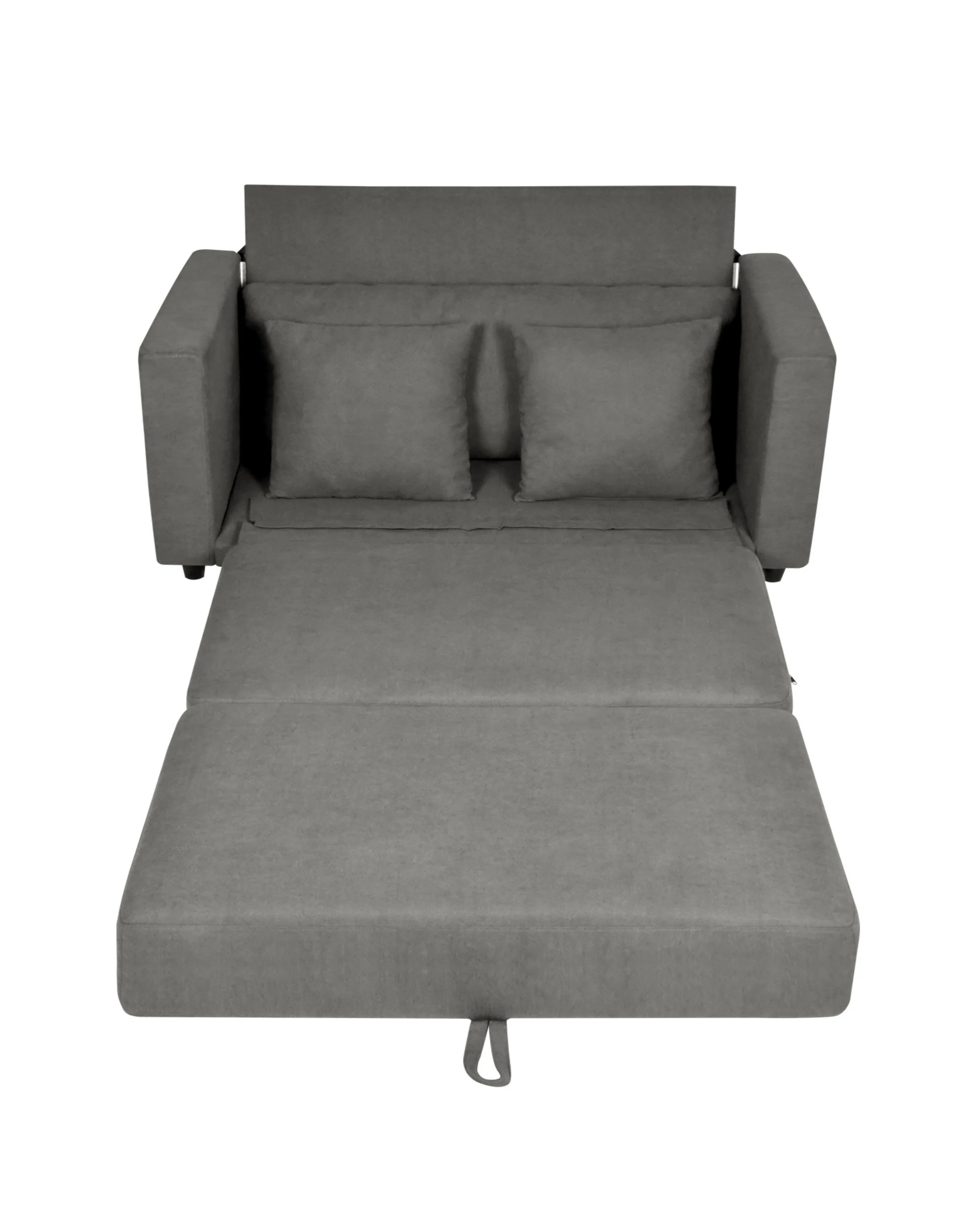 7 Advwin 130cm 2 in 1 Convertible Sofa Bed w/ Side Pocket & Pillows Folding Loveseat Sleeper Fold Out Linen Floor Couch, 7 of 9