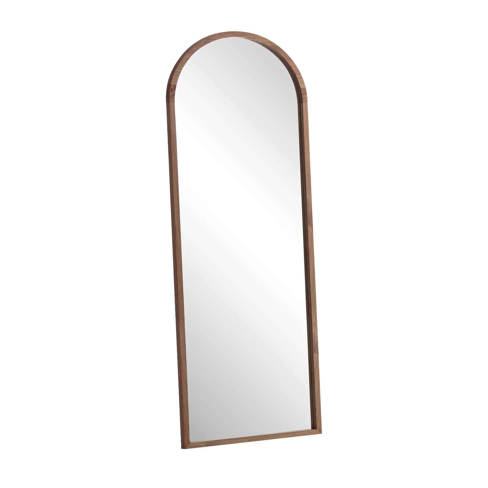 7 Oikiture Wooden Full Length Mirror 180x70cm Arched Dressing Floor Mirrors
 - Brown, 7 of 9