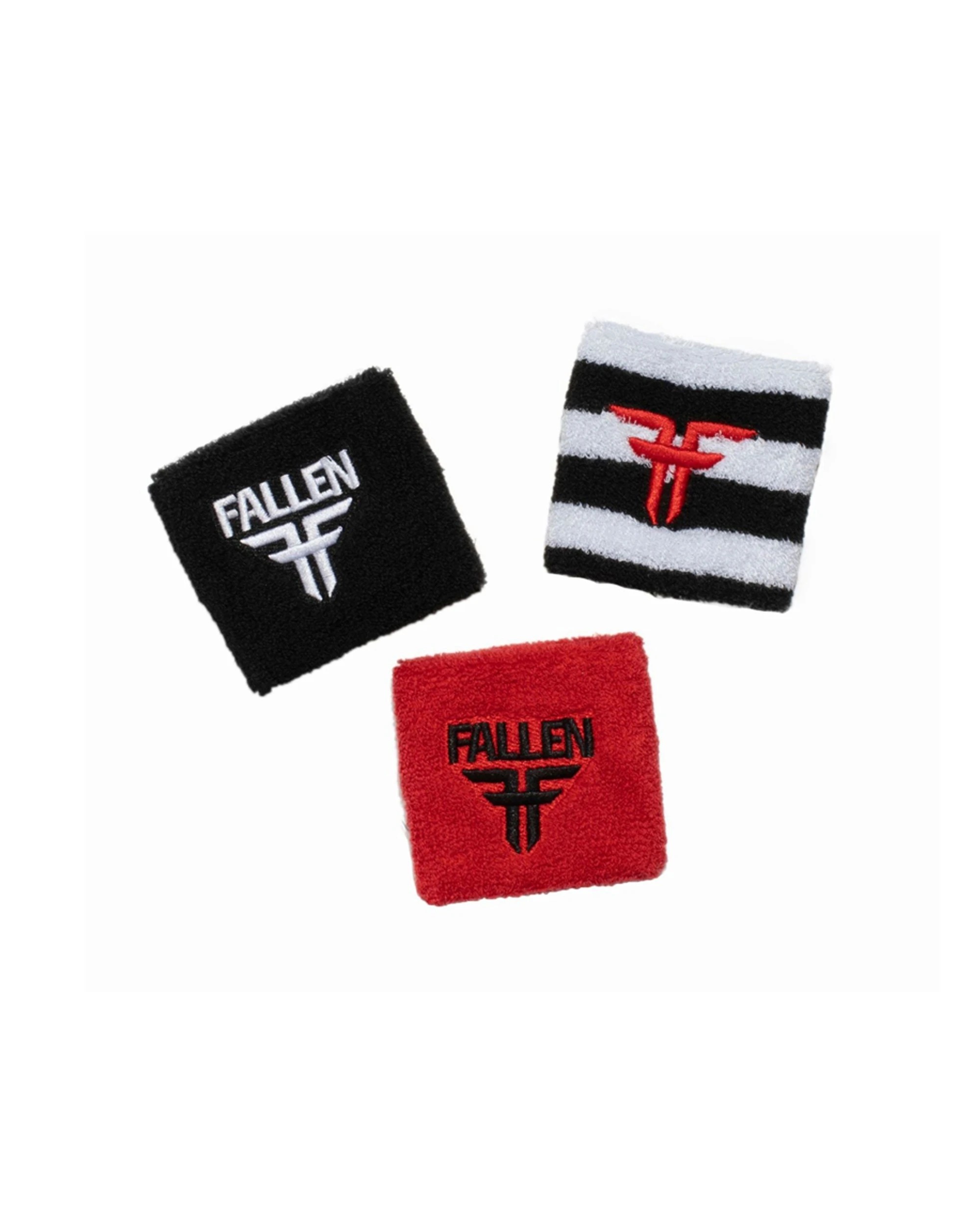 2 Fallen Footwear Embroided Logo Stylish Wristband Durable Material - Red, 2 of 2