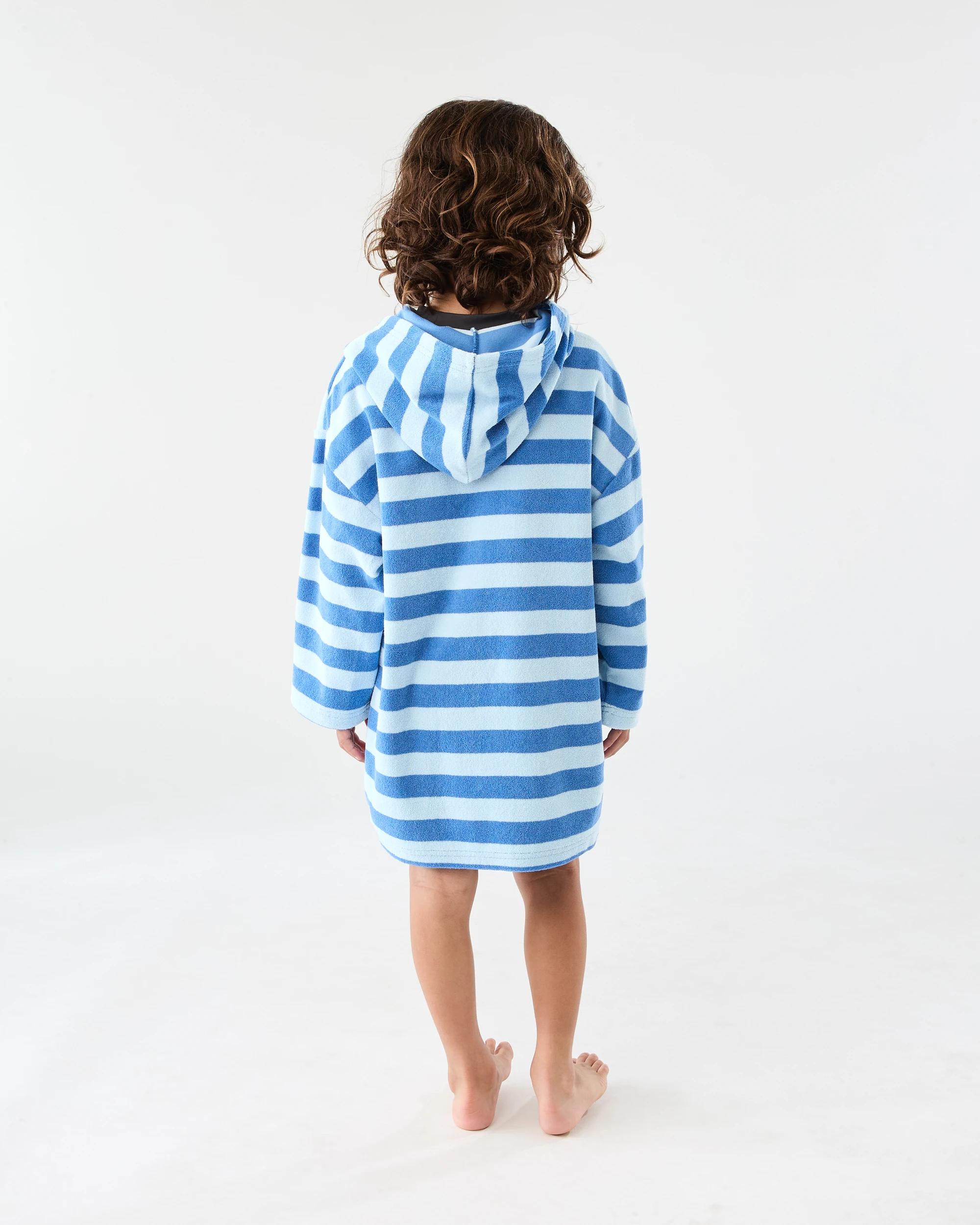 6 Terry Swim Cover Up Blu Stripe, 6 of 6