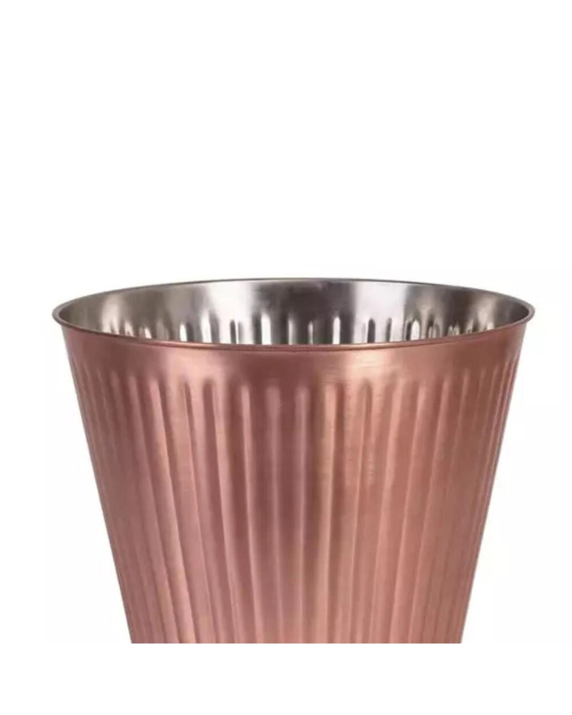 2 Moda Wine Champagne Bucket  Copper Ribbed - Gold, 2 of 3