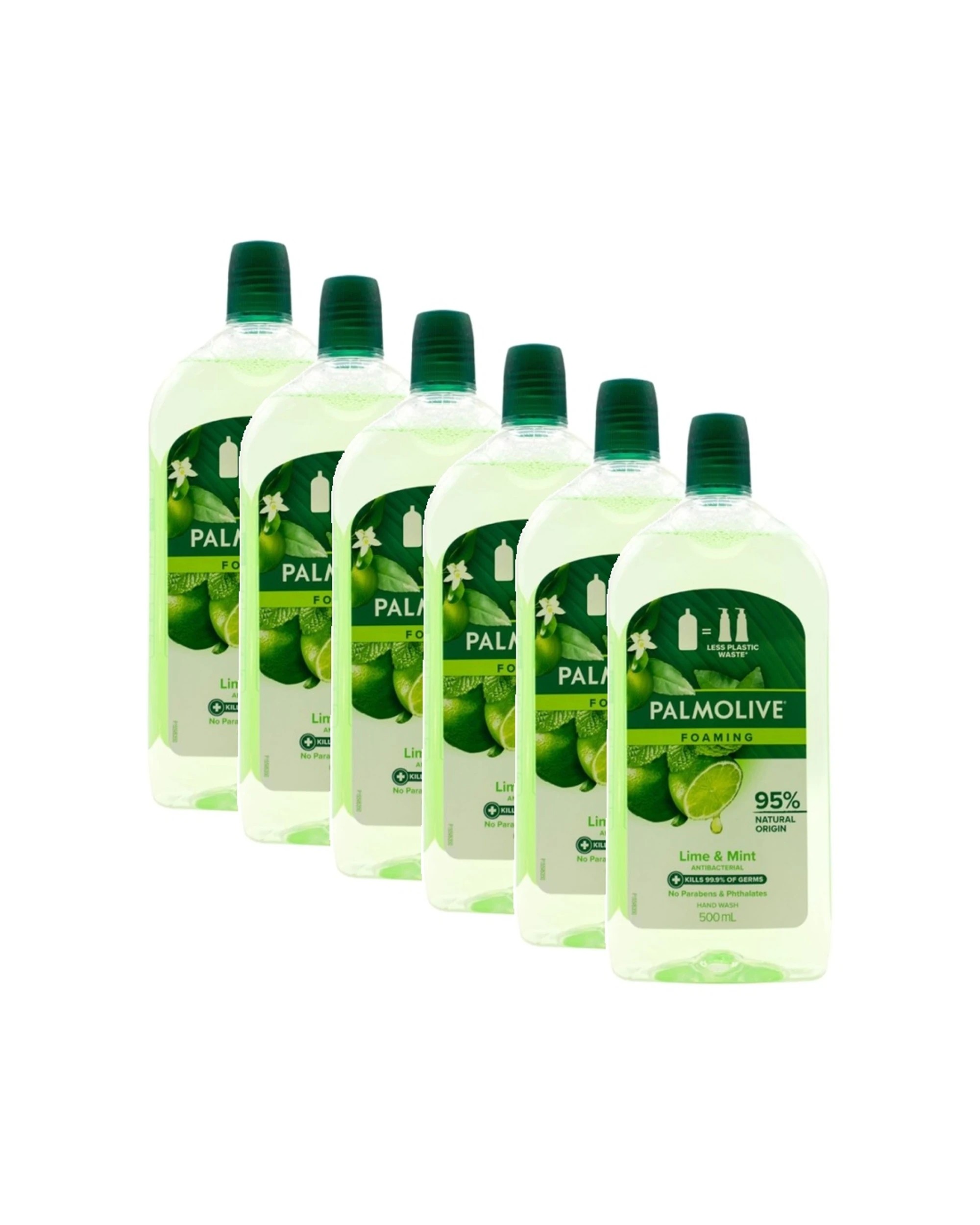 1 Palmolive 6pk Foaming Antibacterial Cleansing Handwash Refill Lime Mint 500ml - Clear, 1 of 3