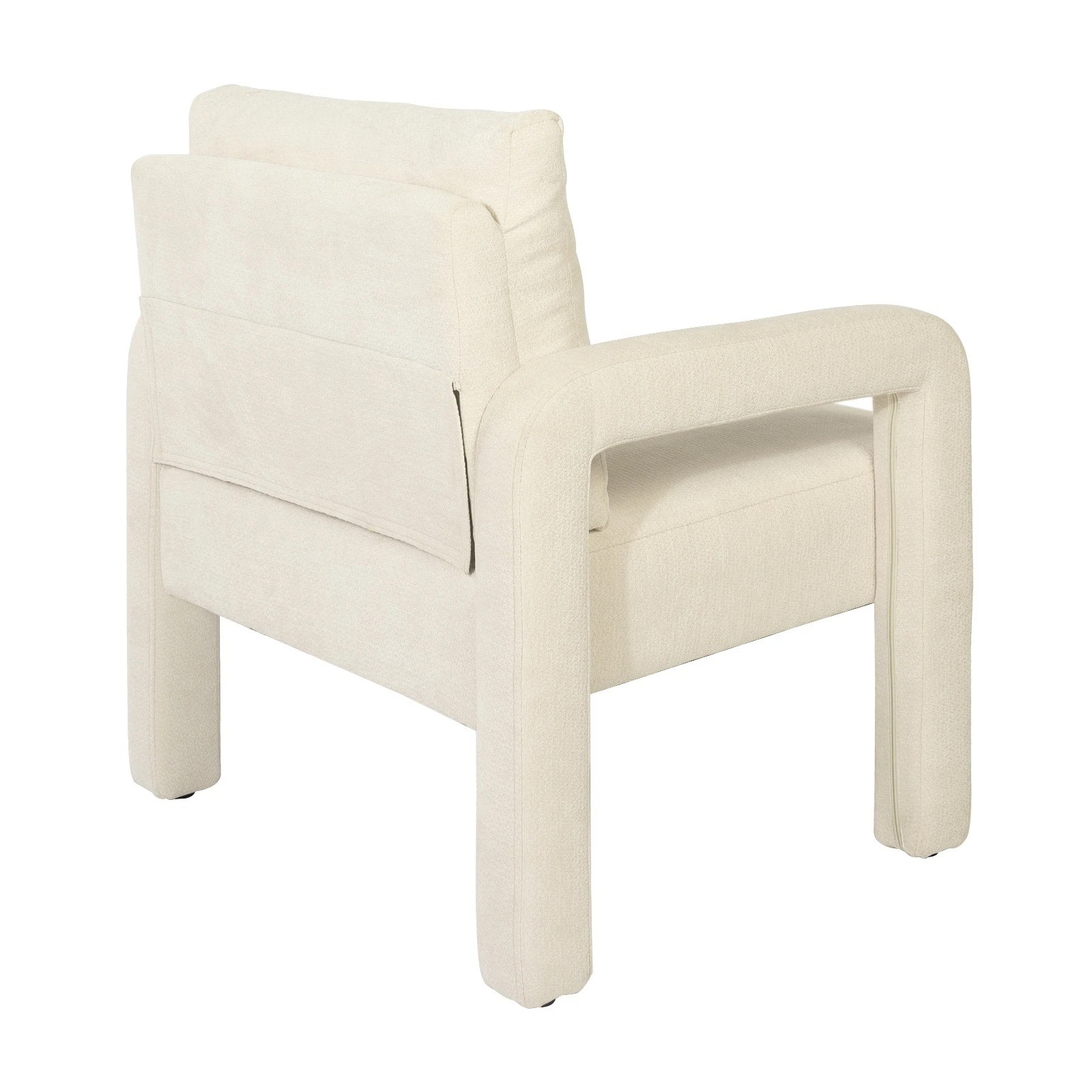 7 Oikiture 2x Armchair Velvet Accent Chairs 1 Seater Lounge Sofa Chair - Beige, 7 of 8
