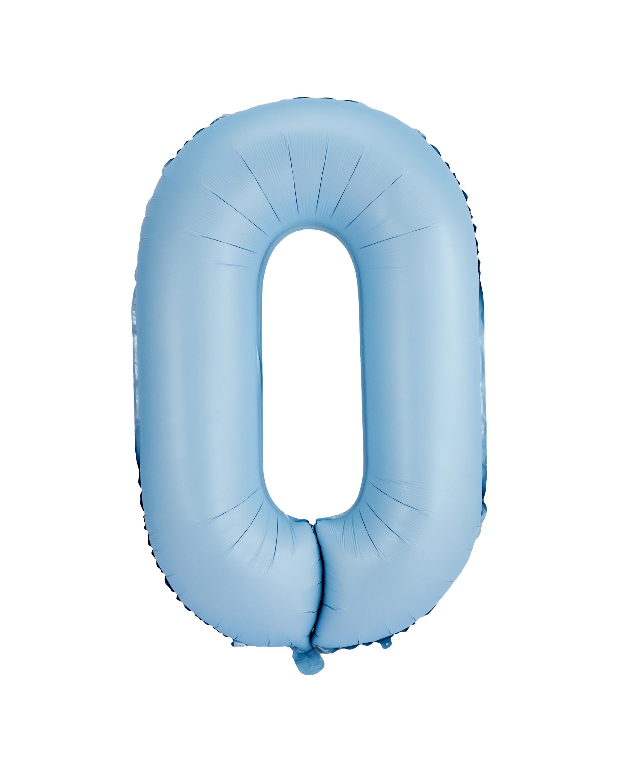 1 Giant Matte Blue Number 0 Foil Balloon, 1 of 5