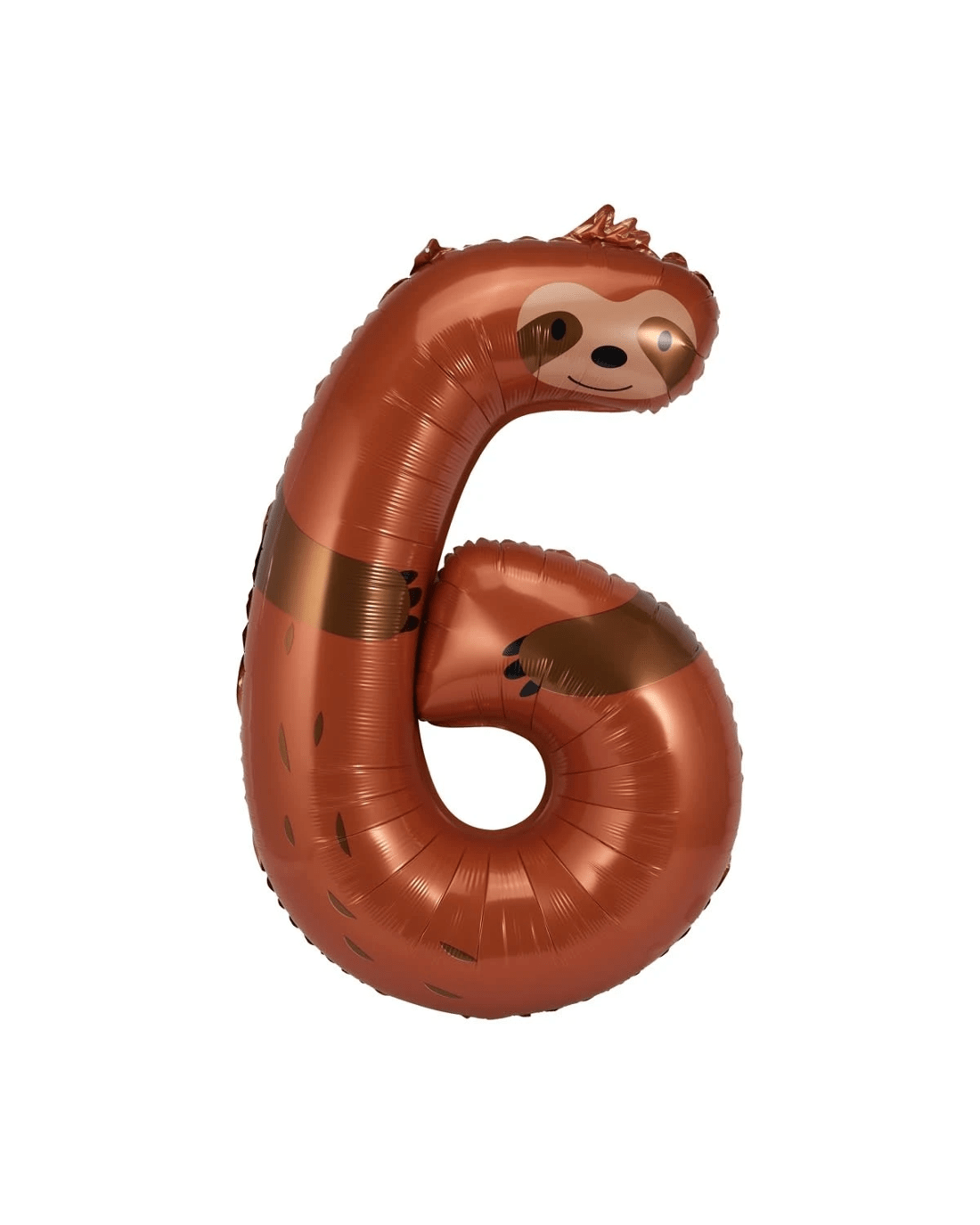 1 Sloth Number 6 Foil Balloon, 1 of 4