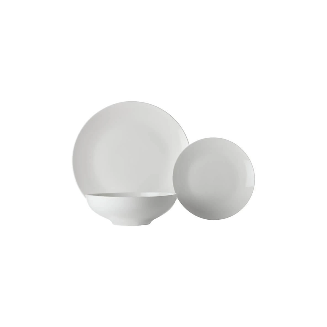 3 Maxwell & Williams 18 Piece Tribeca Coupe Porcelain Dinnerware Set For Dining
 - White, 3 of 3