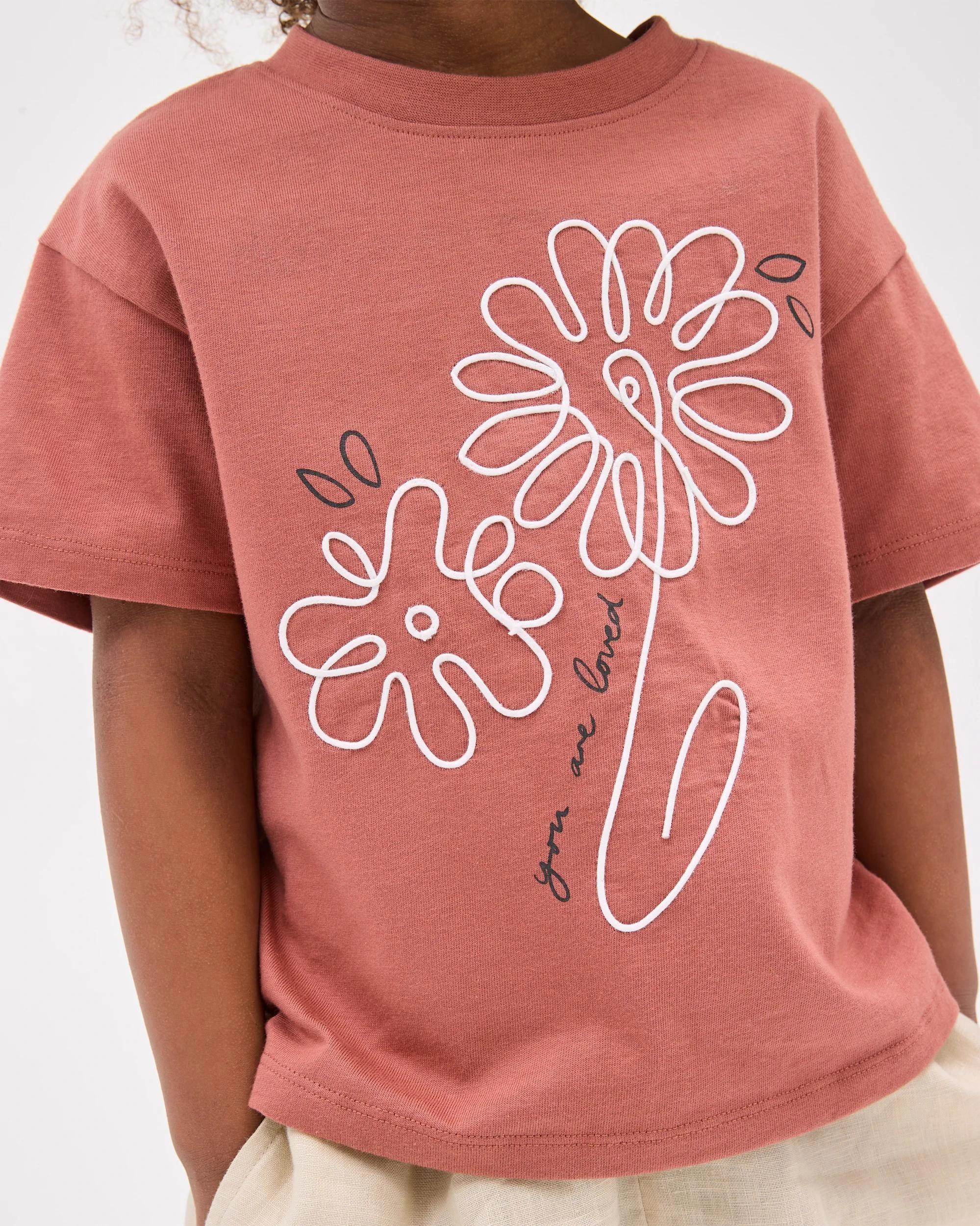 4 Target Australian Cotton Textured Print T-shirt BROWN, 4 of 6