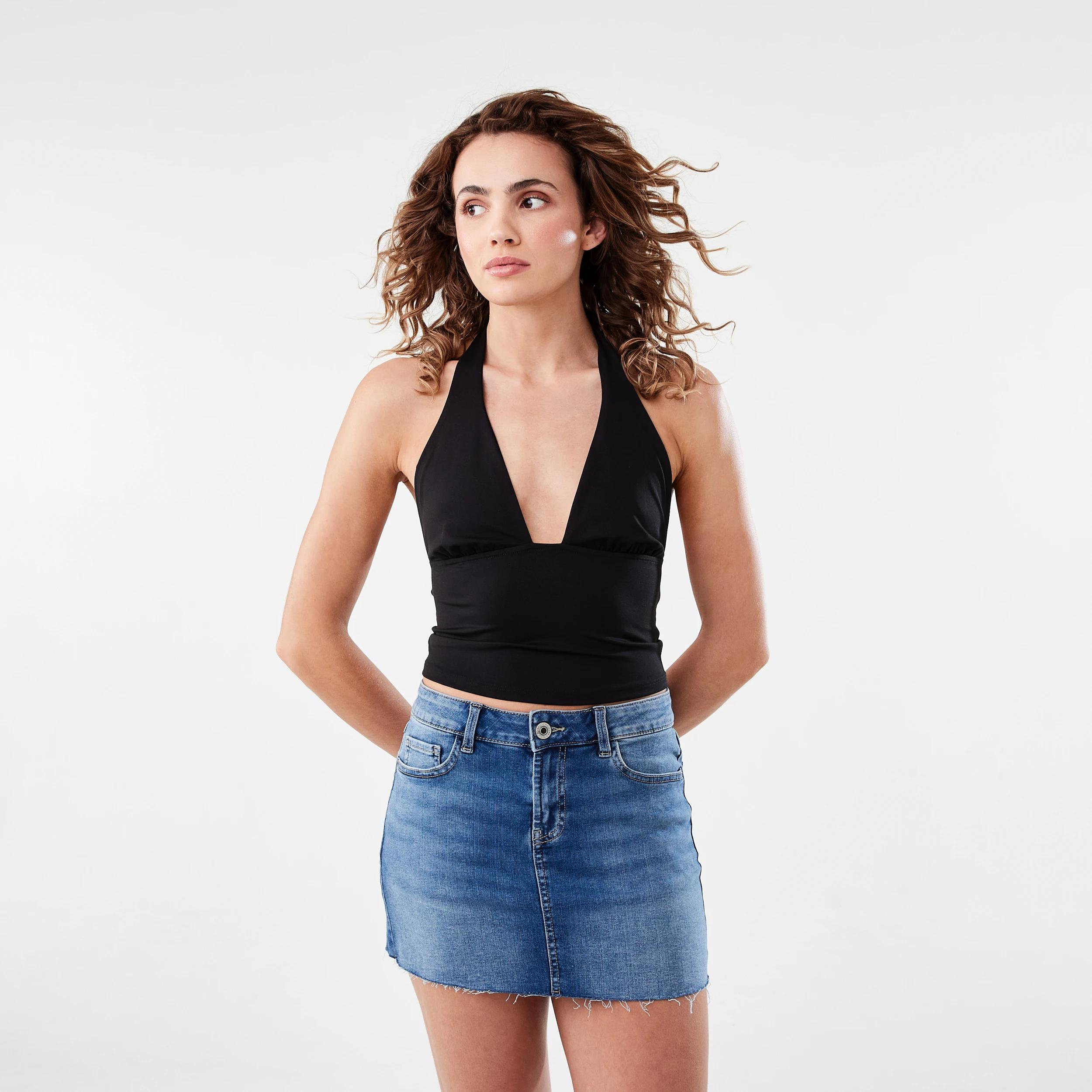 7 Denim Skirt Mid Wash, 7 of 7