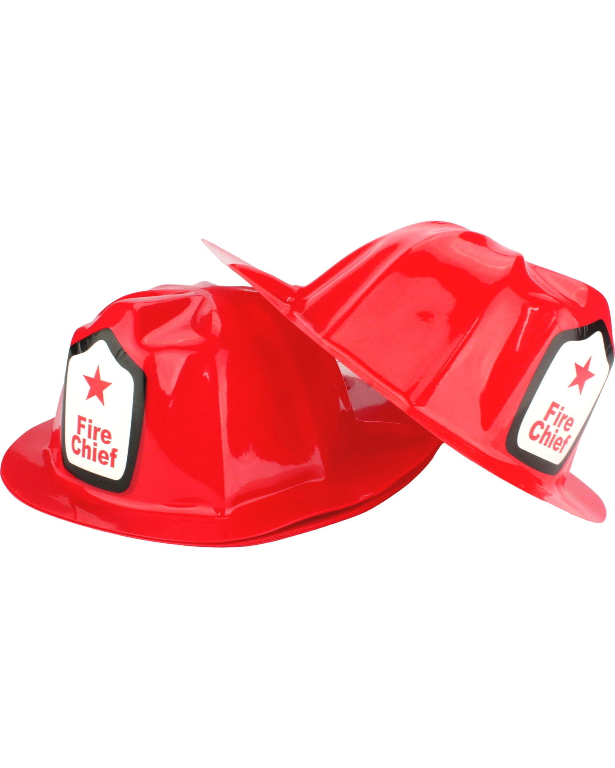 1 Partyrama Fire Chief Plastic Hats Pack of 12, 1 of 1