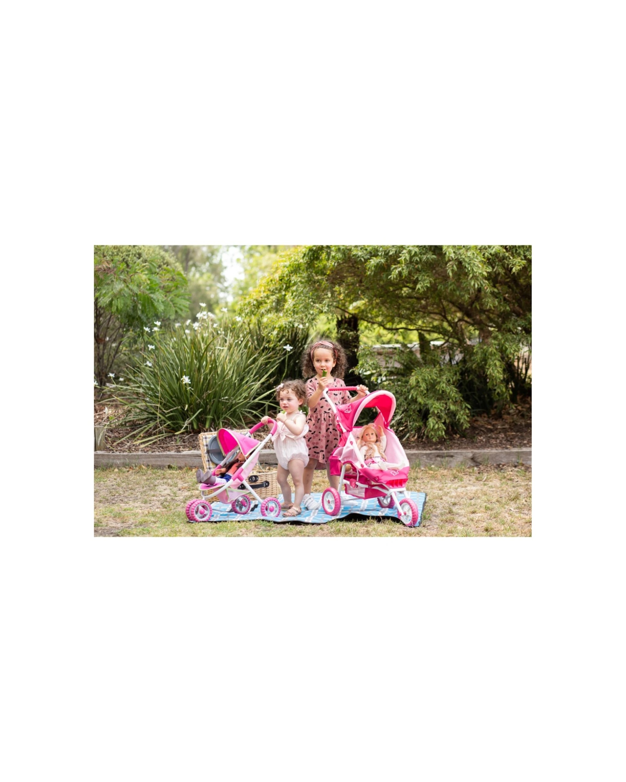 8 JustLikeMum Mini Marathon Doll Stroller Foldable Realistic Design Safety 3y - Pink, 8 of 8