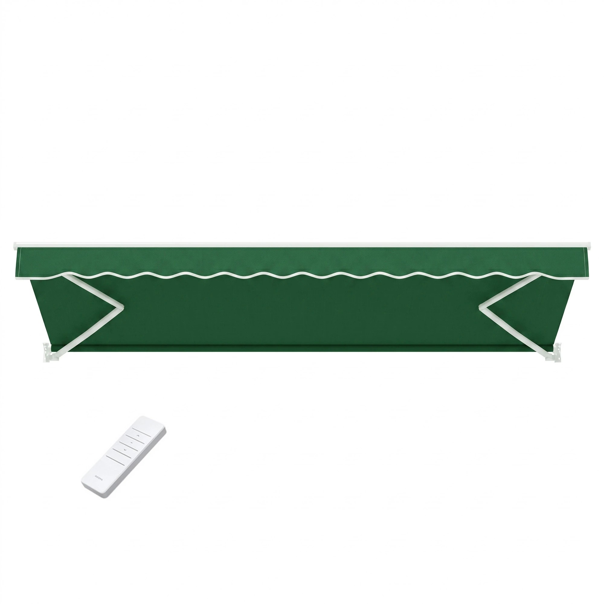 3 Instahut Retractable Folding Arm Awning Motorised Sunshade 5Mx3M - Green, 3 of 9