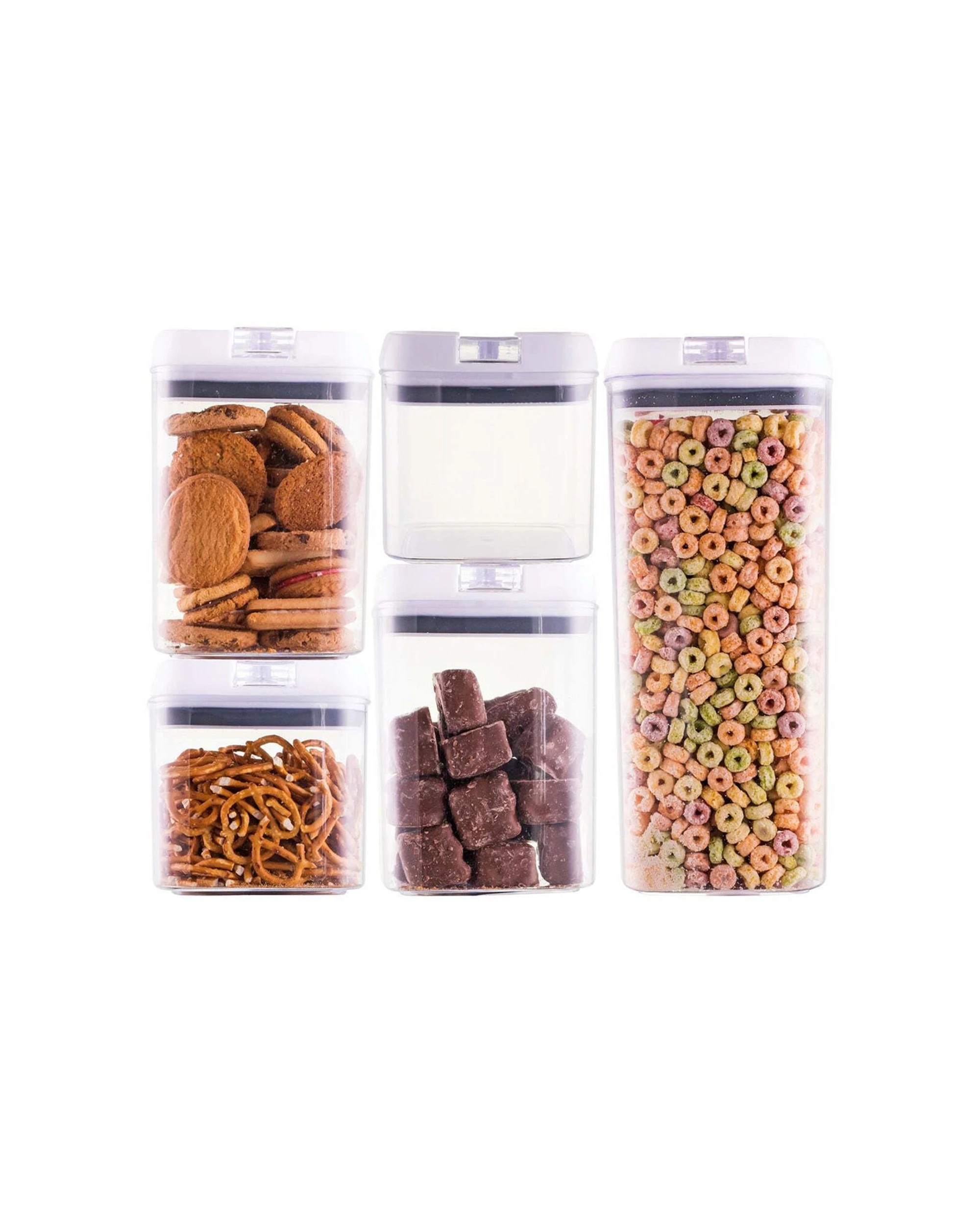 1 Avanti 5pc Flip Top Storage Container Set With Lid - White, 1 of 1